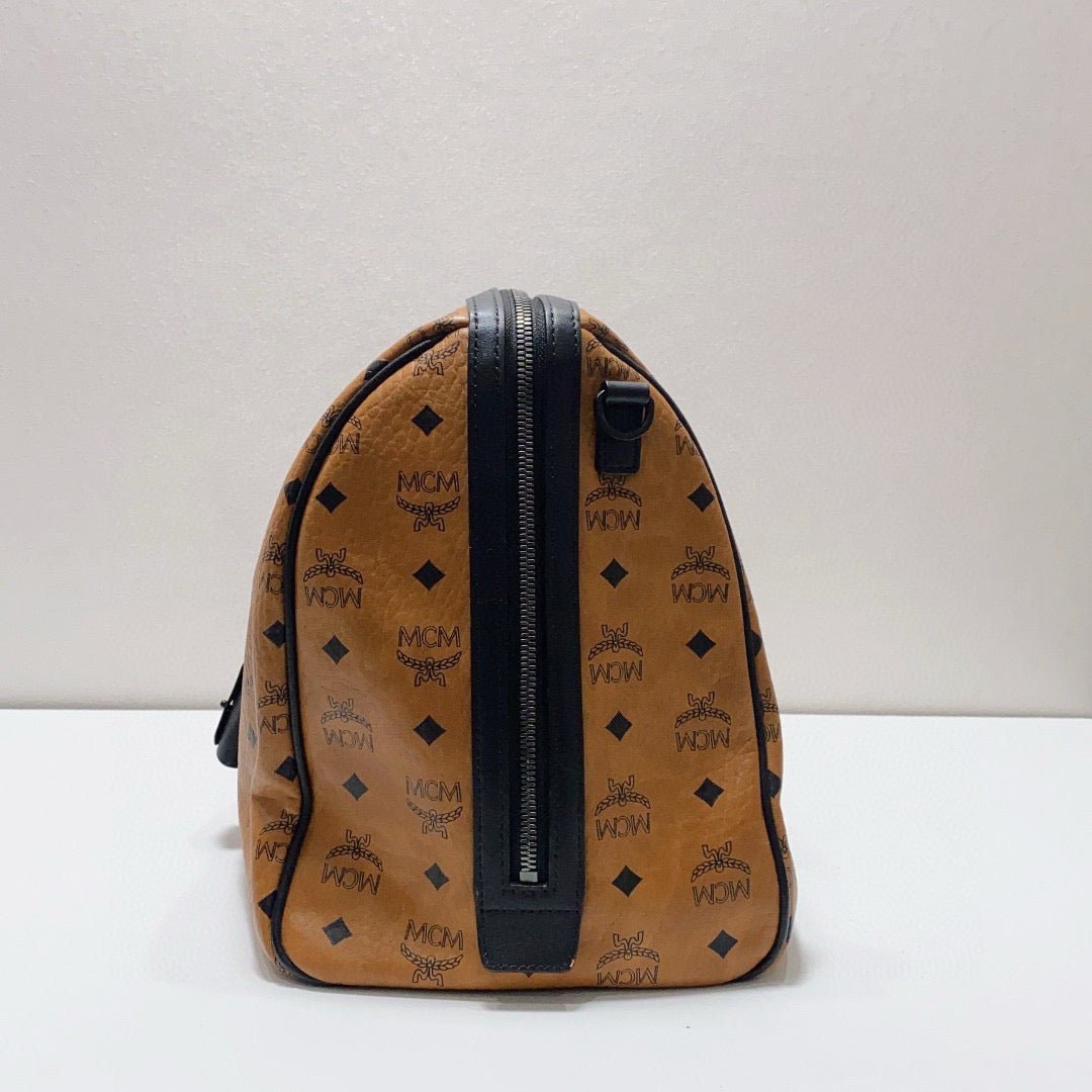 MCM - Visetos Stark Duffle Bag - Synthetic - Brown - (large)