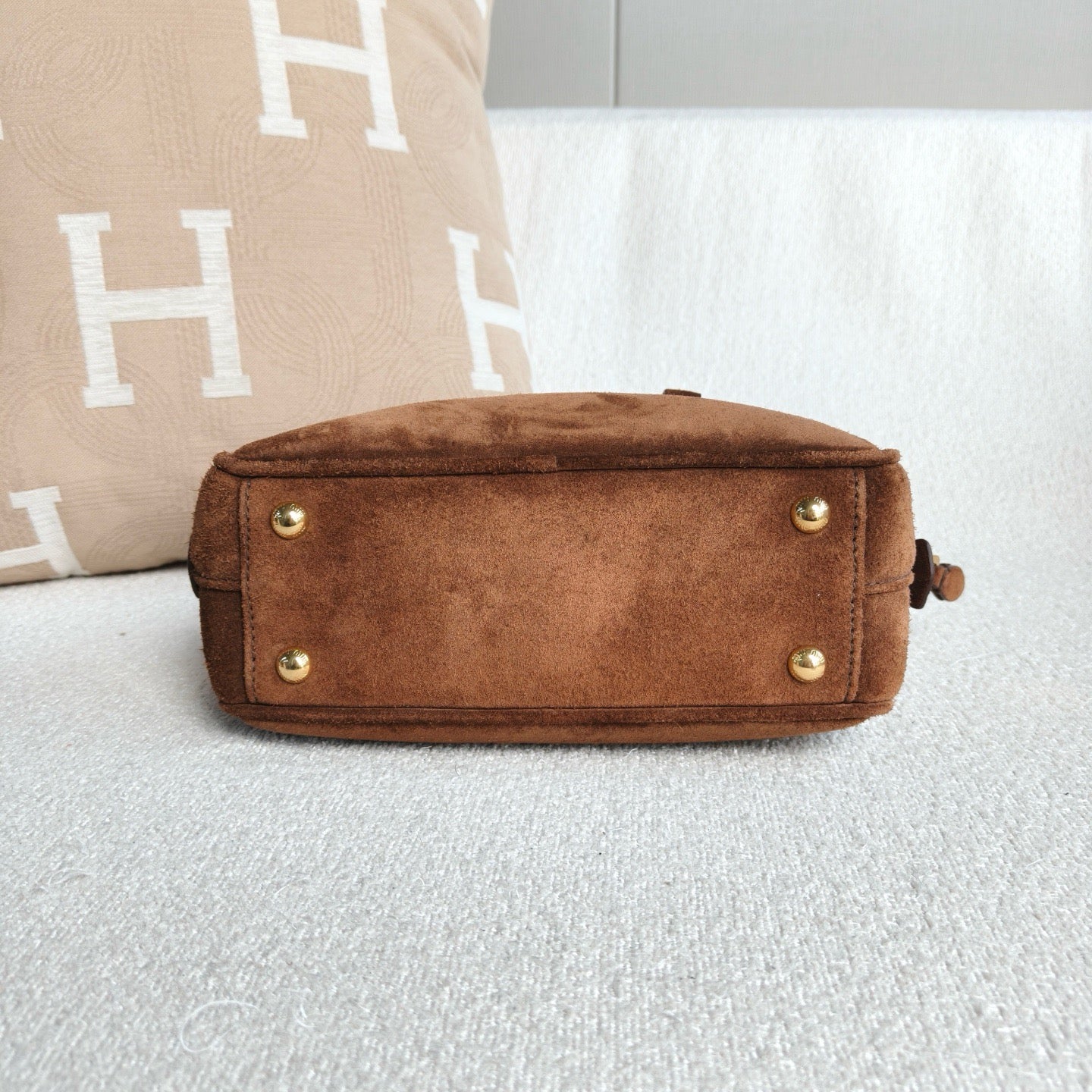 Miu Miu - Arcadie Bowling Bag - Suede - Brown - (Small)