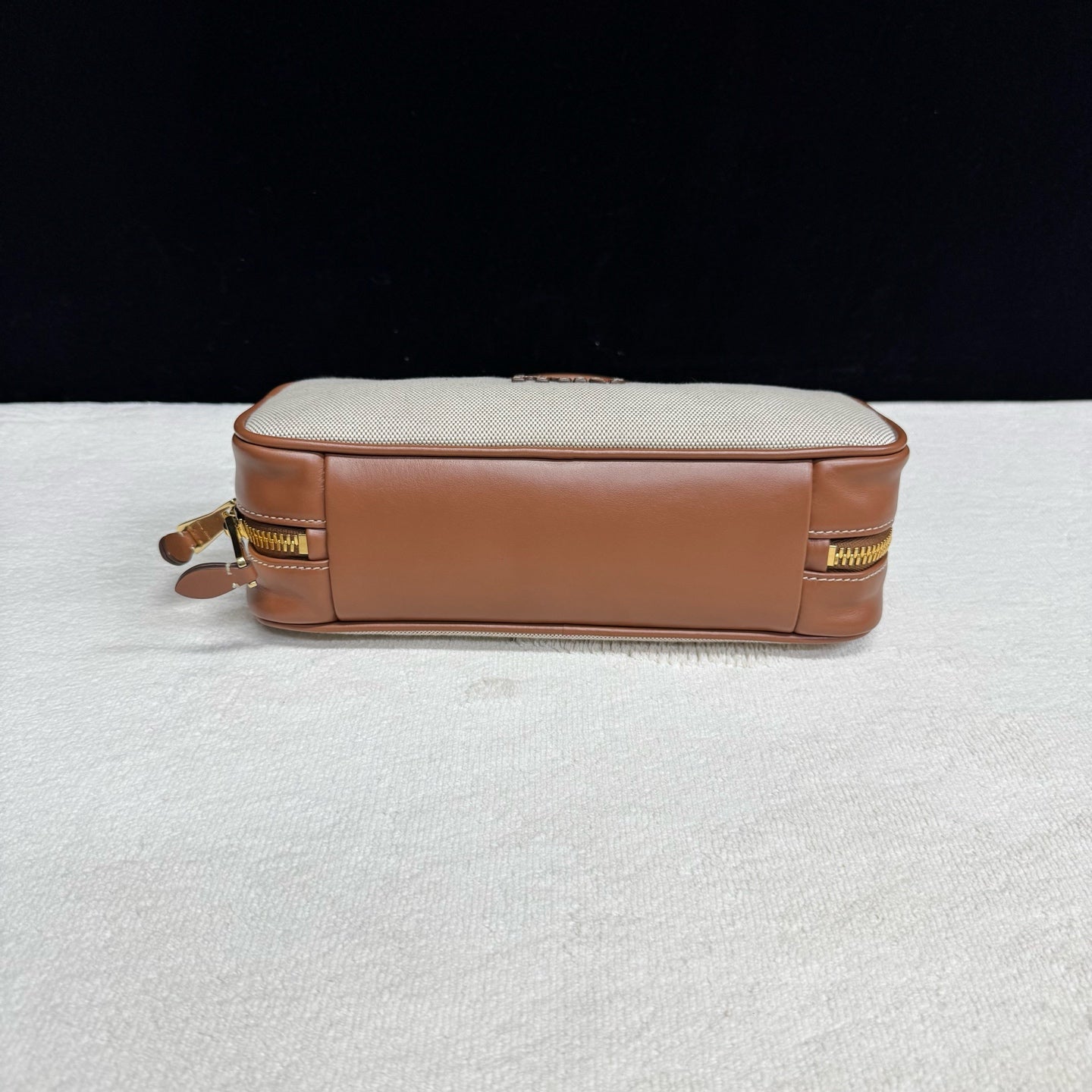 Miu Miu - Bowling Bag - Canvas and leather - Beige with Brown trim - (Small)