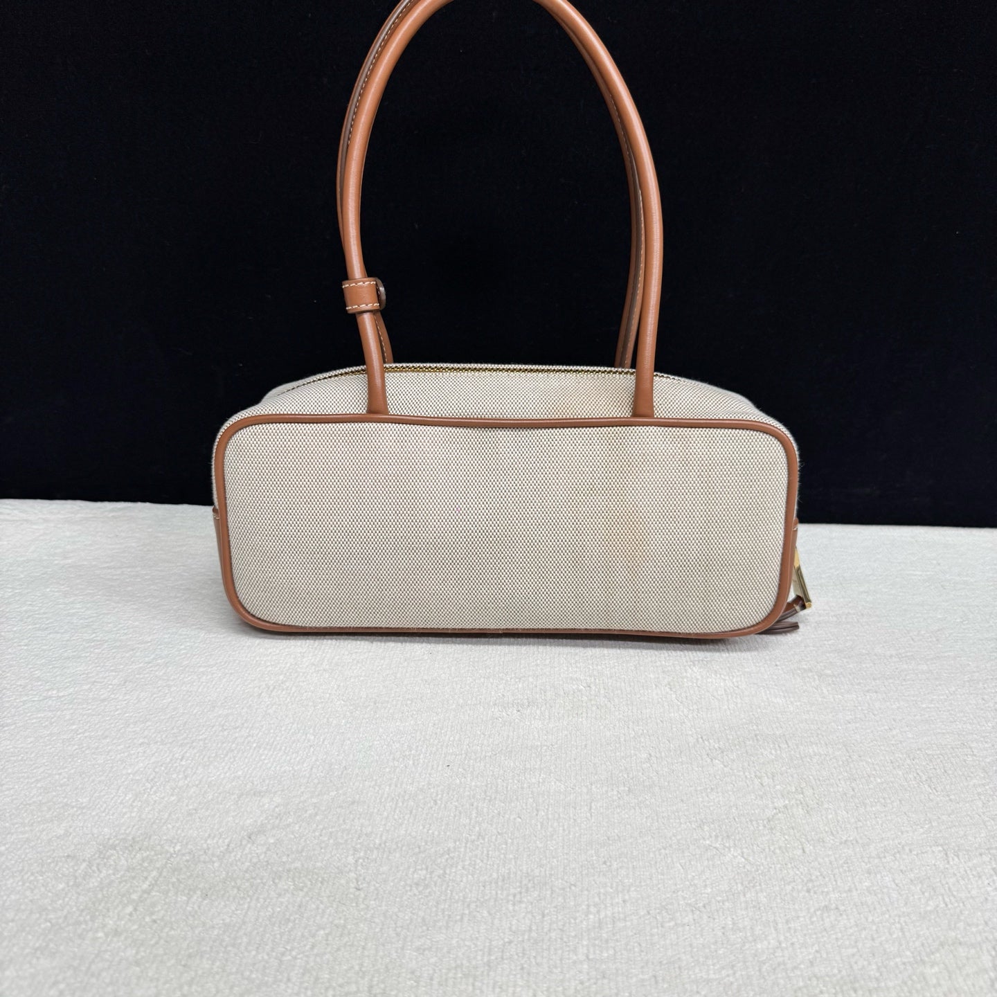 Miu Miu - Bowling Bag - Canvas and leather - Beige with Brown trim - (Small)