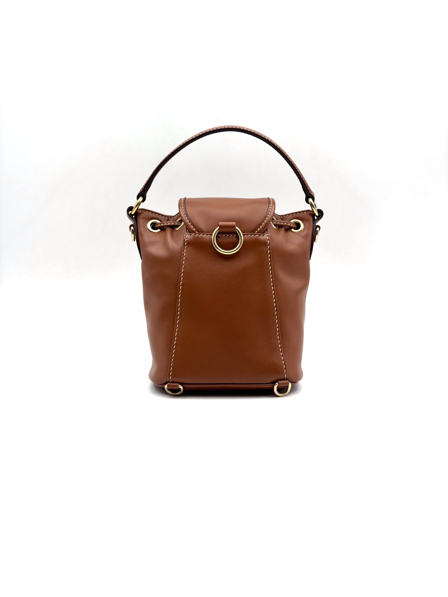 MIU MIU - Drawstring Mini Backpack - Leather - Brown - (Mini)