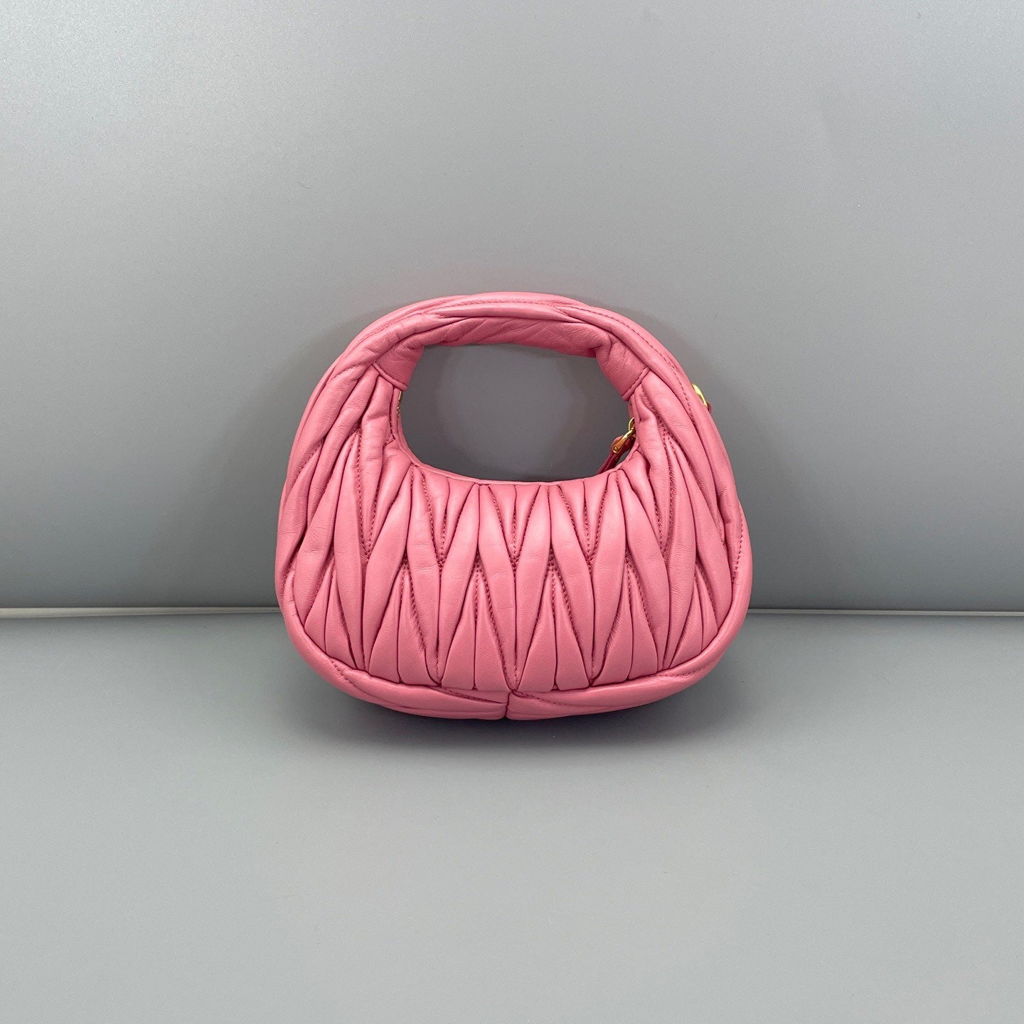 Miu Miu - Hobo Bag - Pleated leather - Pink - (Mini)