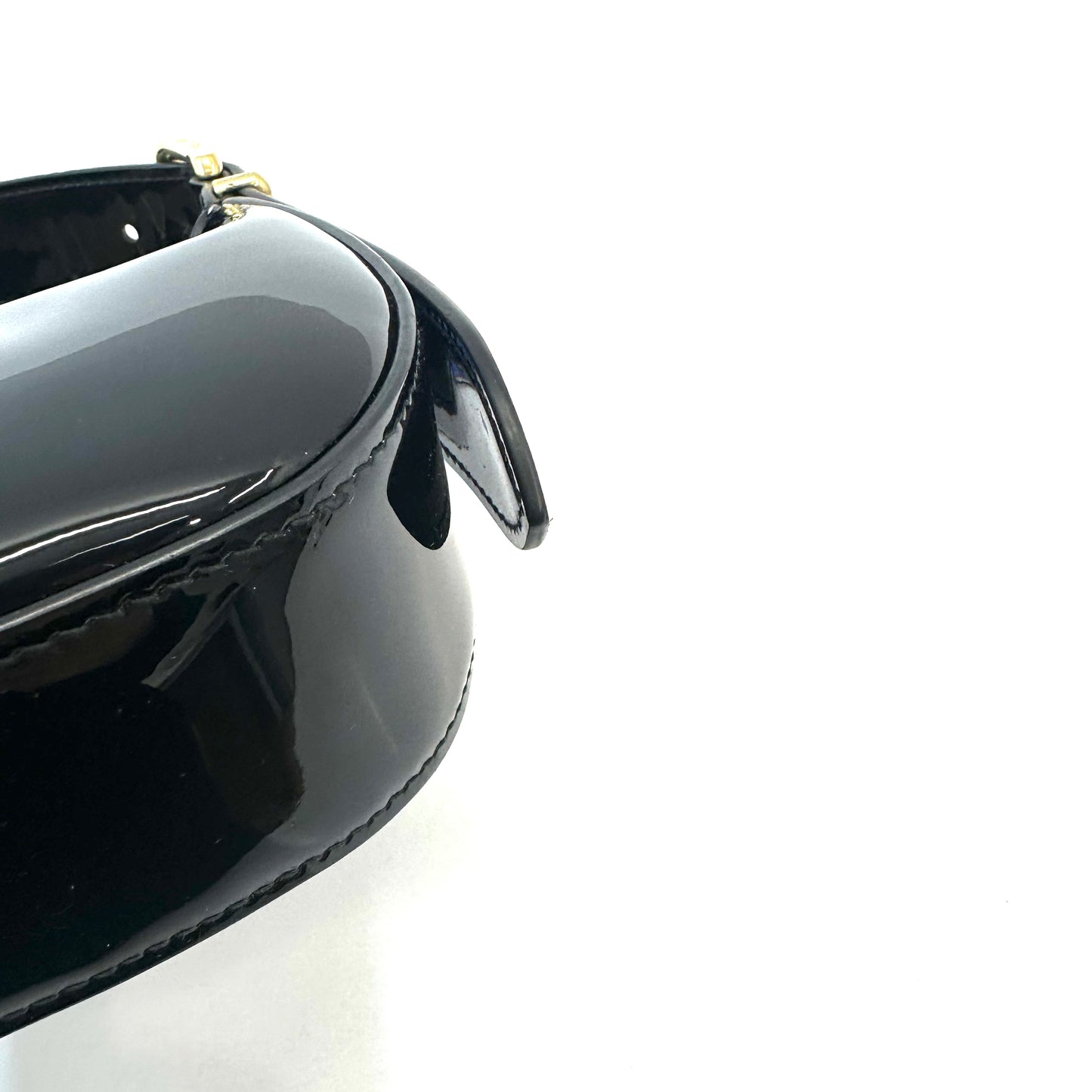 Miu Miu - Hobo Crescent Bag - Patent leather - Black