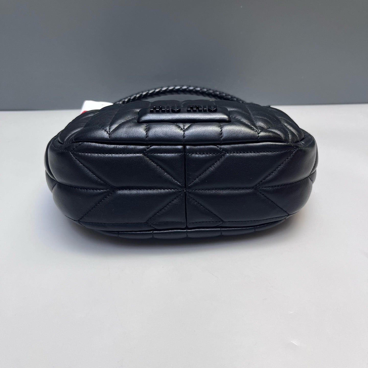 Miu Miu - Hobo Crescent Bag - Lambskin leather - Black - (Small)