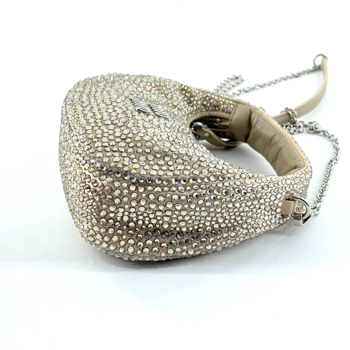 Miu Miu - Hobo - Leather with crystal embellishment - Champagne Gold - (mini)