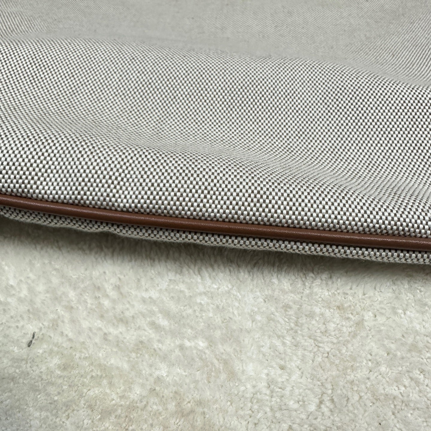 Miu Miu - Ivy Hobo Tote Bag - Canvas with leather trim - Beige with Brown accents - (Medium)