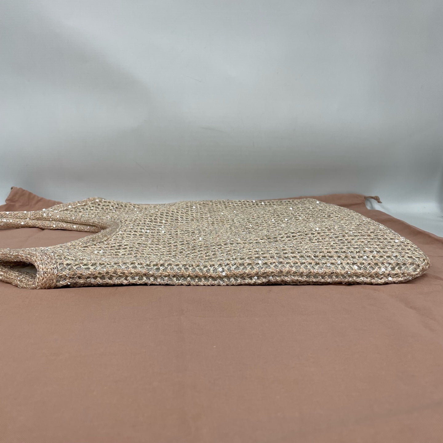 Miu Miu - Ivy - Woven fabric with sequins - Beige with Silver Sequins - (large)