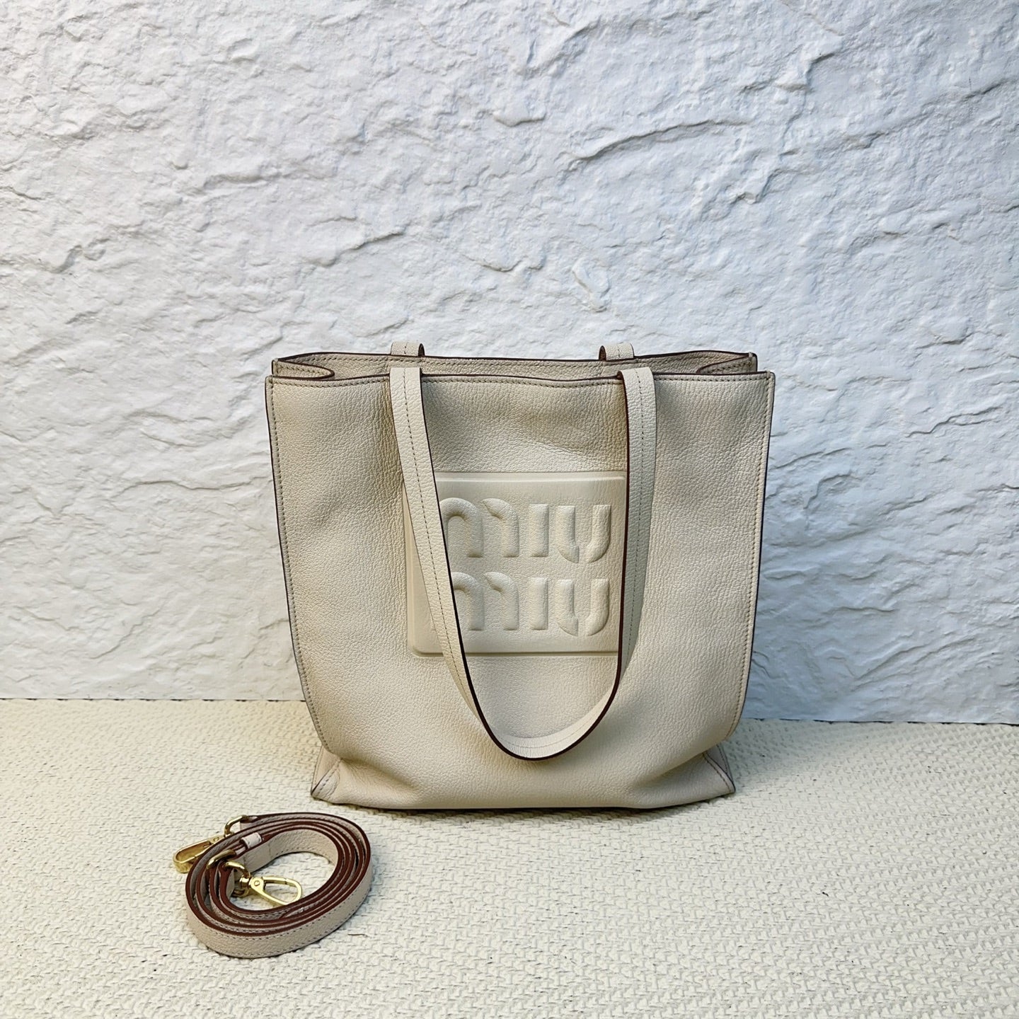 Miu Miu - Madras - Leather - Beige - (Other)