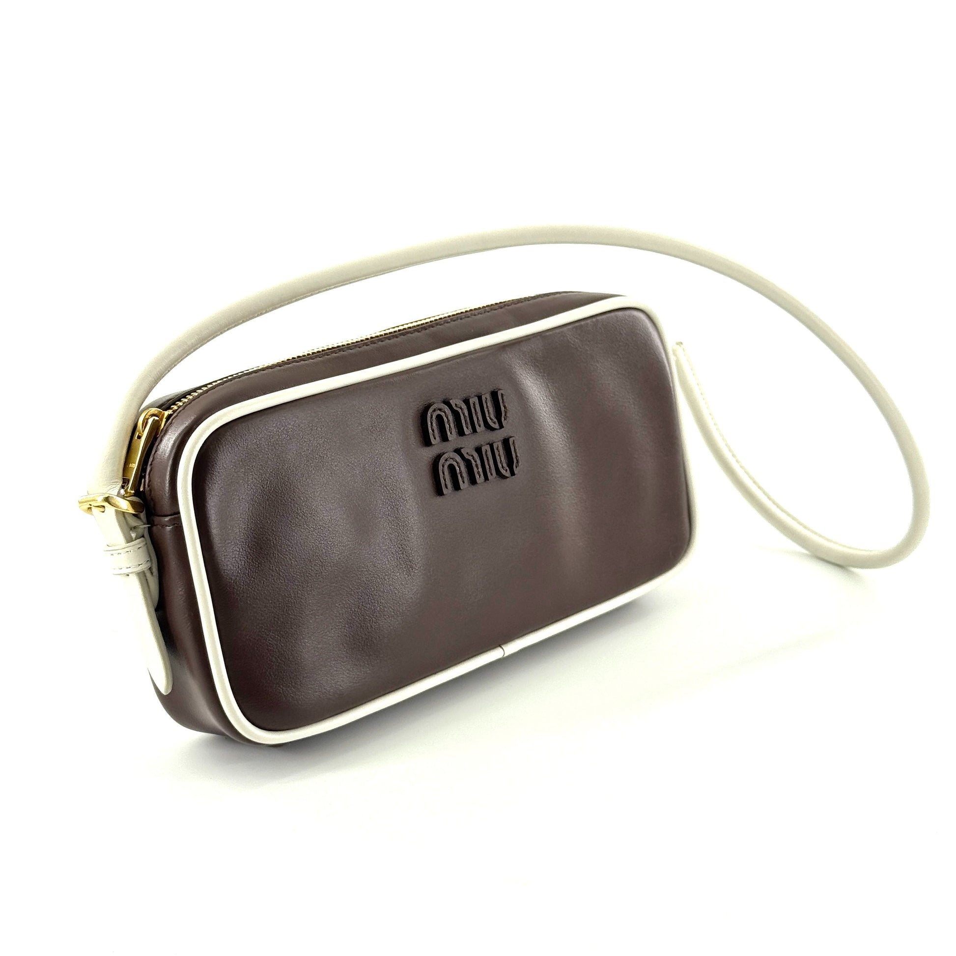 Miu Miu Mahjong Bag Leather Brown - view 10
