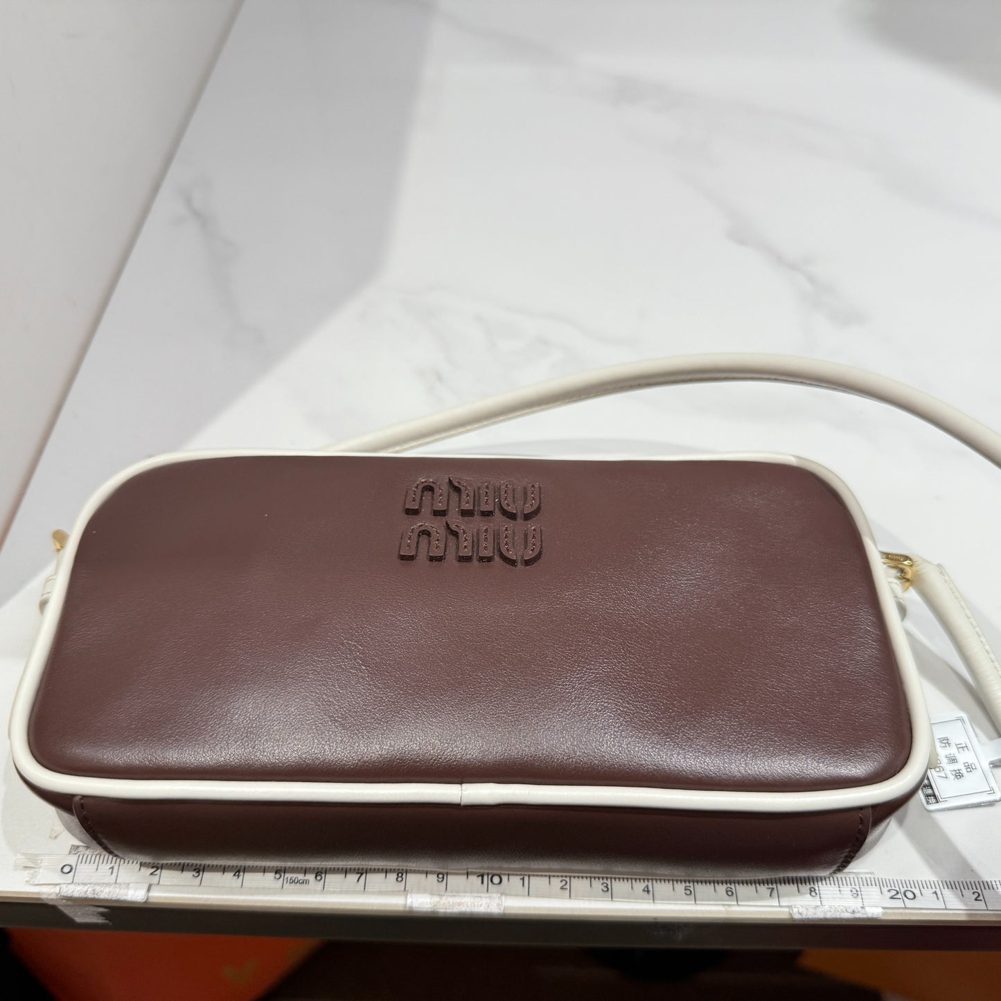 Miu Miu Mahjong Bag Leather Brown - view 3