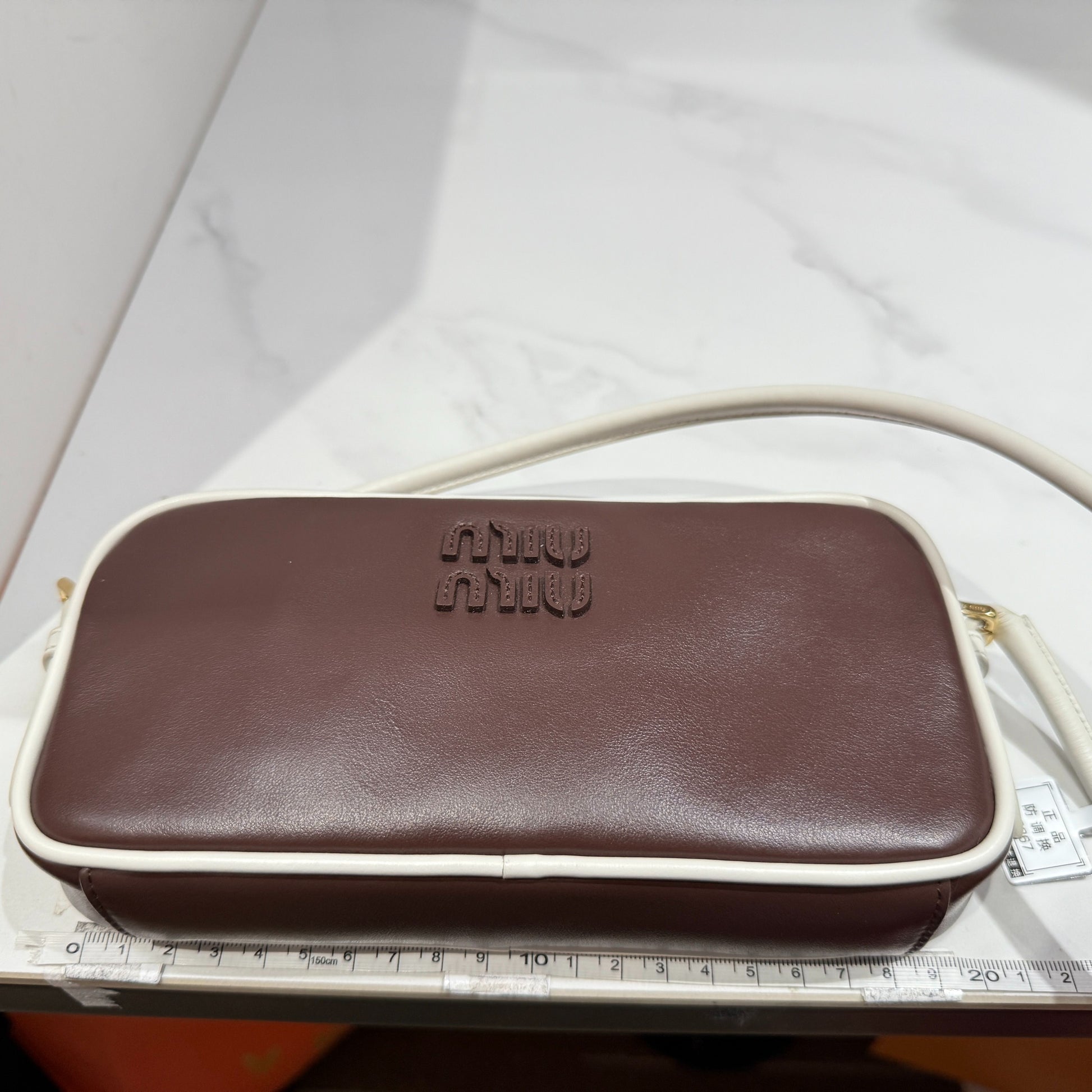 Miu Miu Mahjong Bag Leather Brown - view 3