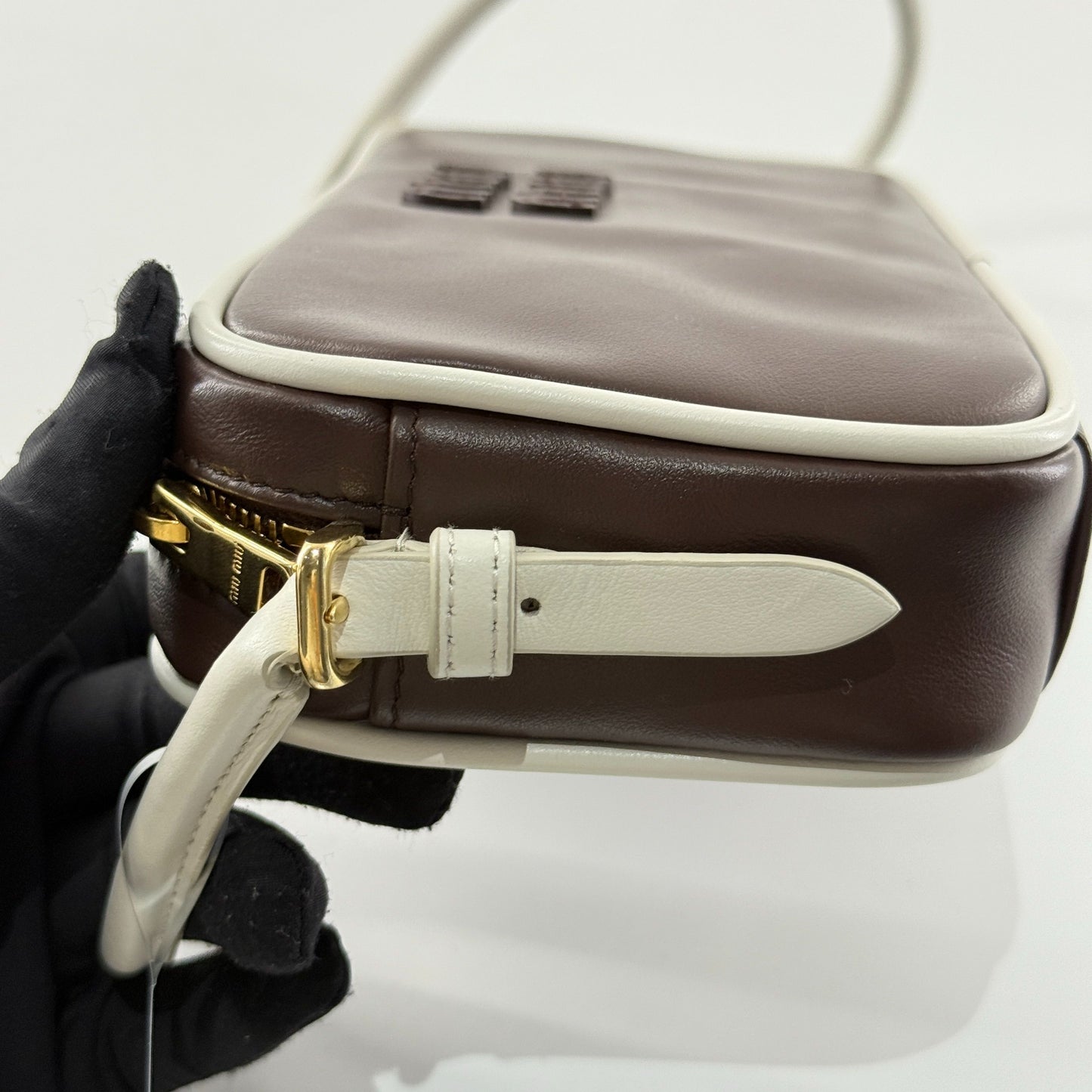 Miu Miu Mahjong Bag Leather Brown - view 4