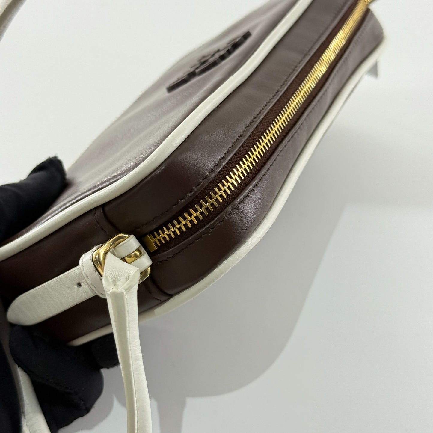 Miu Miu Mahjong Bag Leather Brown - view 6