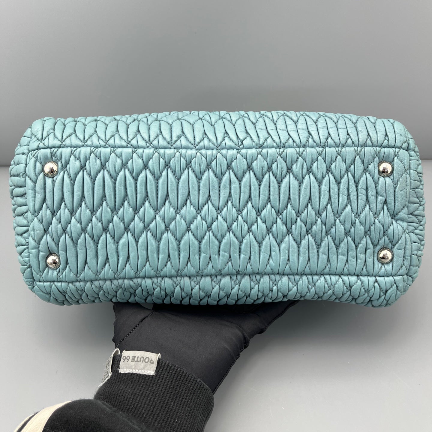 Miu Miu - Matelassé Handbag - Lambskin leather - Blue - (medium)