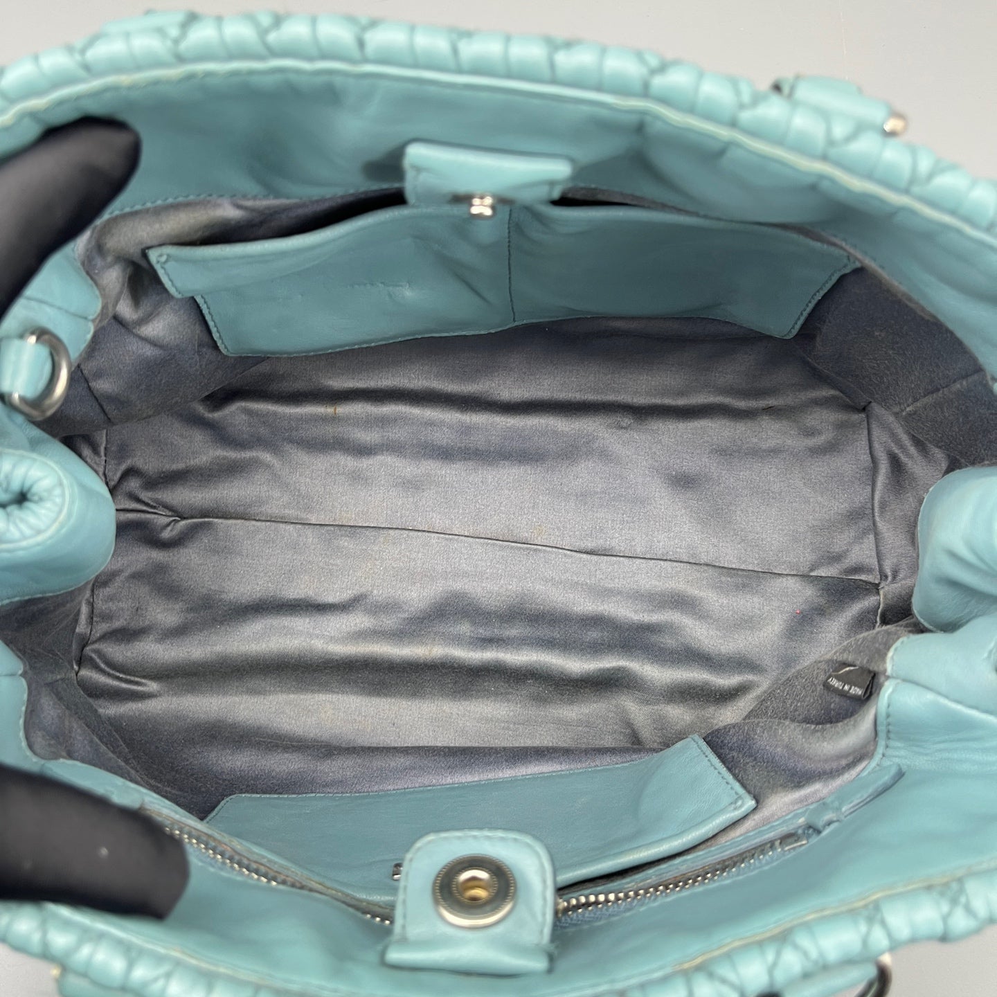 Miu Miu - Matelassé Handbag - Lambskin leather - Blue - (medium)