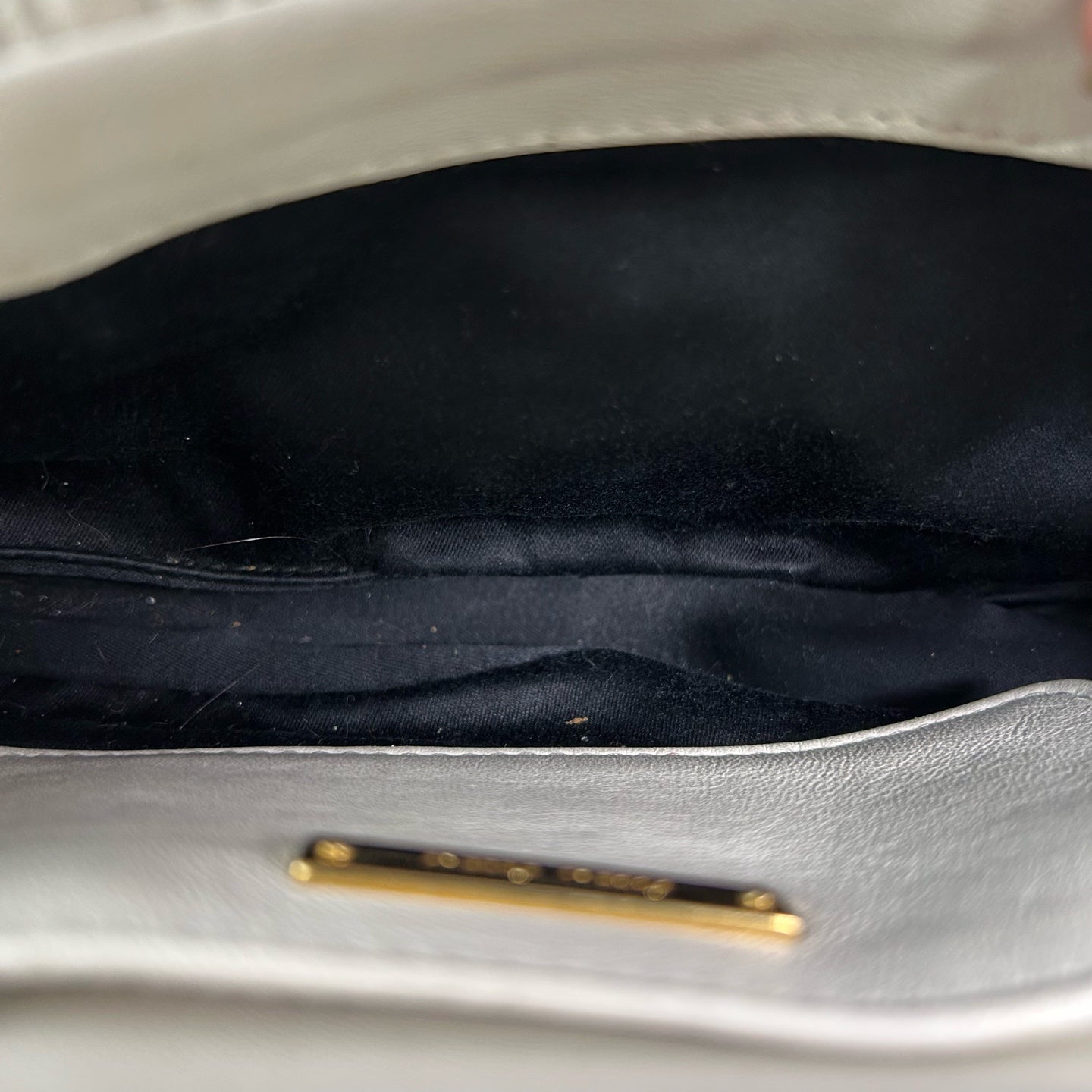 Miu Miu - Matelassé Jewel Flap Bag - Leather - White - (small)