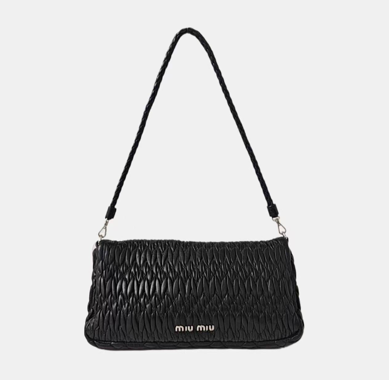 Miu Miu - Matelassé - Lambskin leather - Black - (Small)
