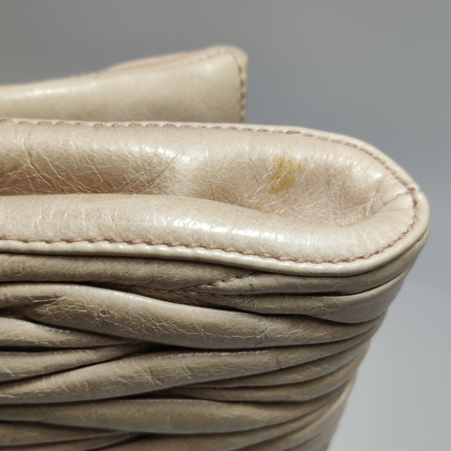 Miu Miu - Matelassé - Leather - Beige - (small)