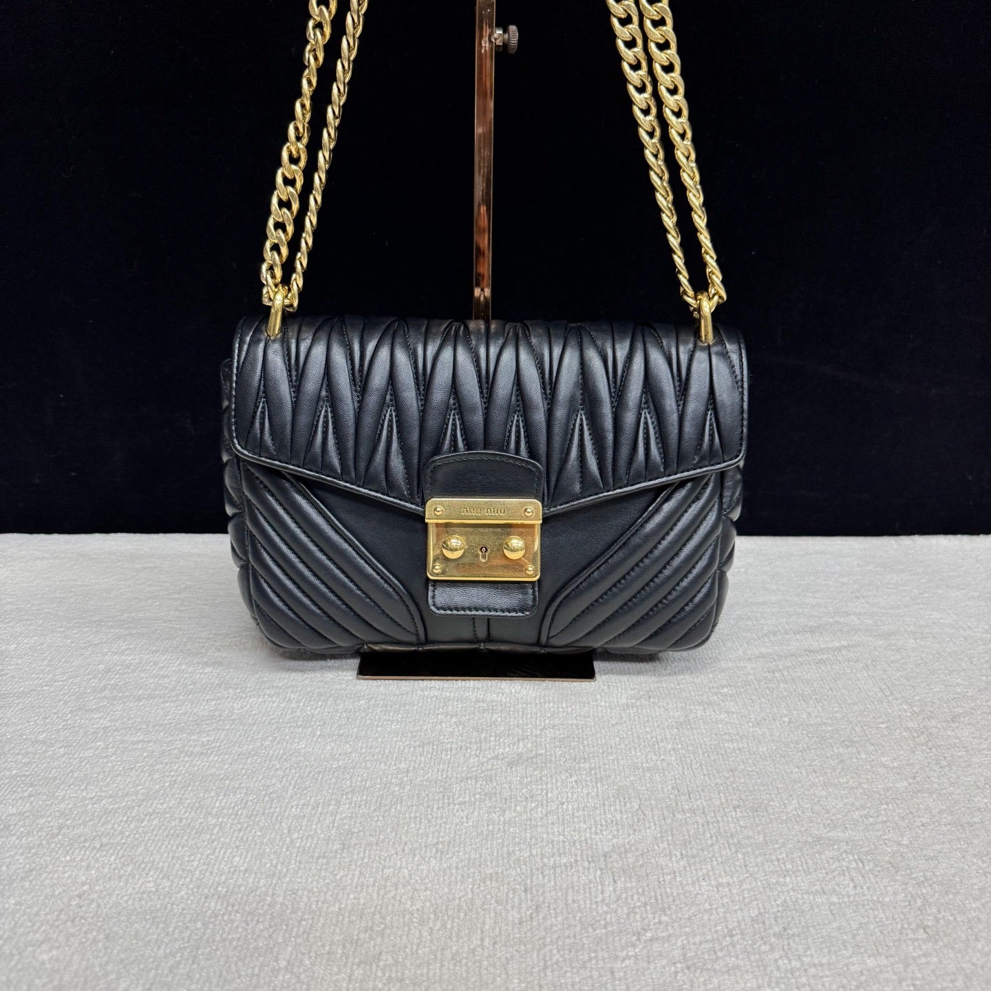 Miu Miu - Matelassé - Leather - Black - (small)