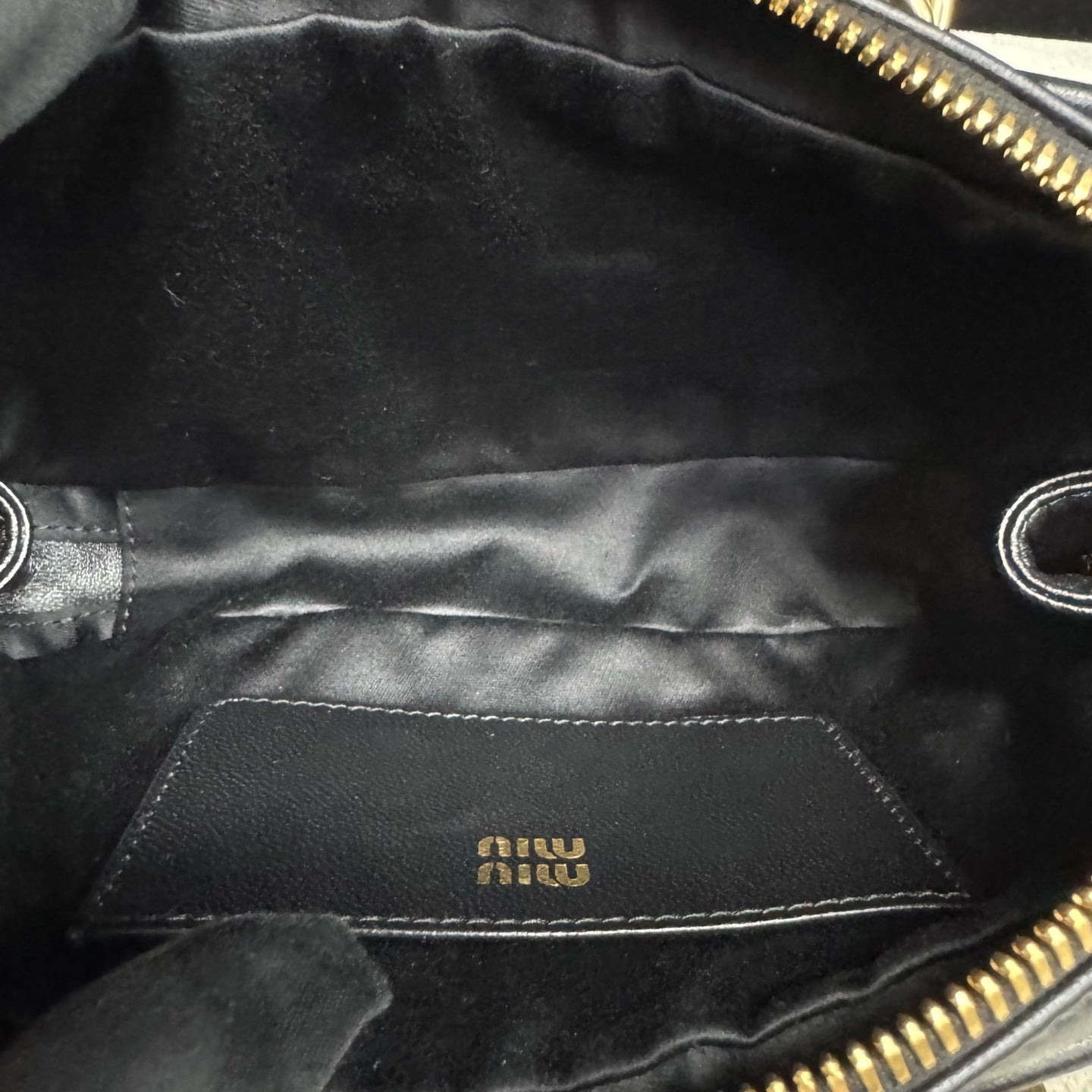 Miu Miu - Matelassé Mini Bowling Bag - Lambskin leather - Black - (mini)
