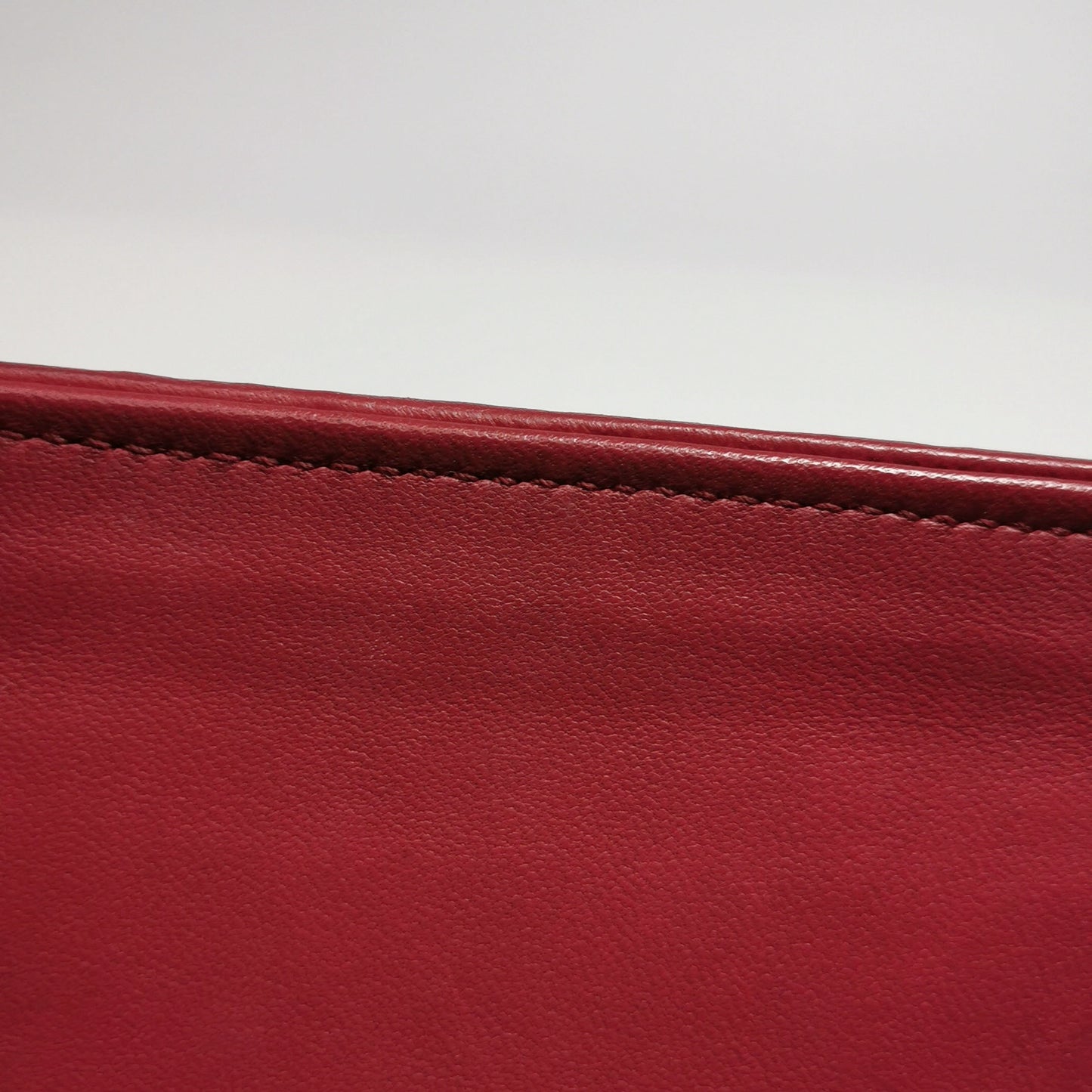 Miu Miu - Matelassé Pleated Flap Chain Bag - Leather - Red - (mini)