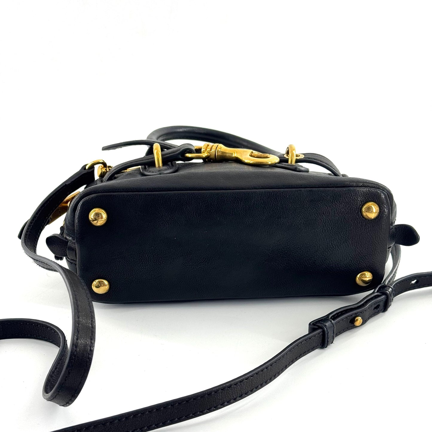 Miu Miu - Mini Bowling Bag - Leather - Black
