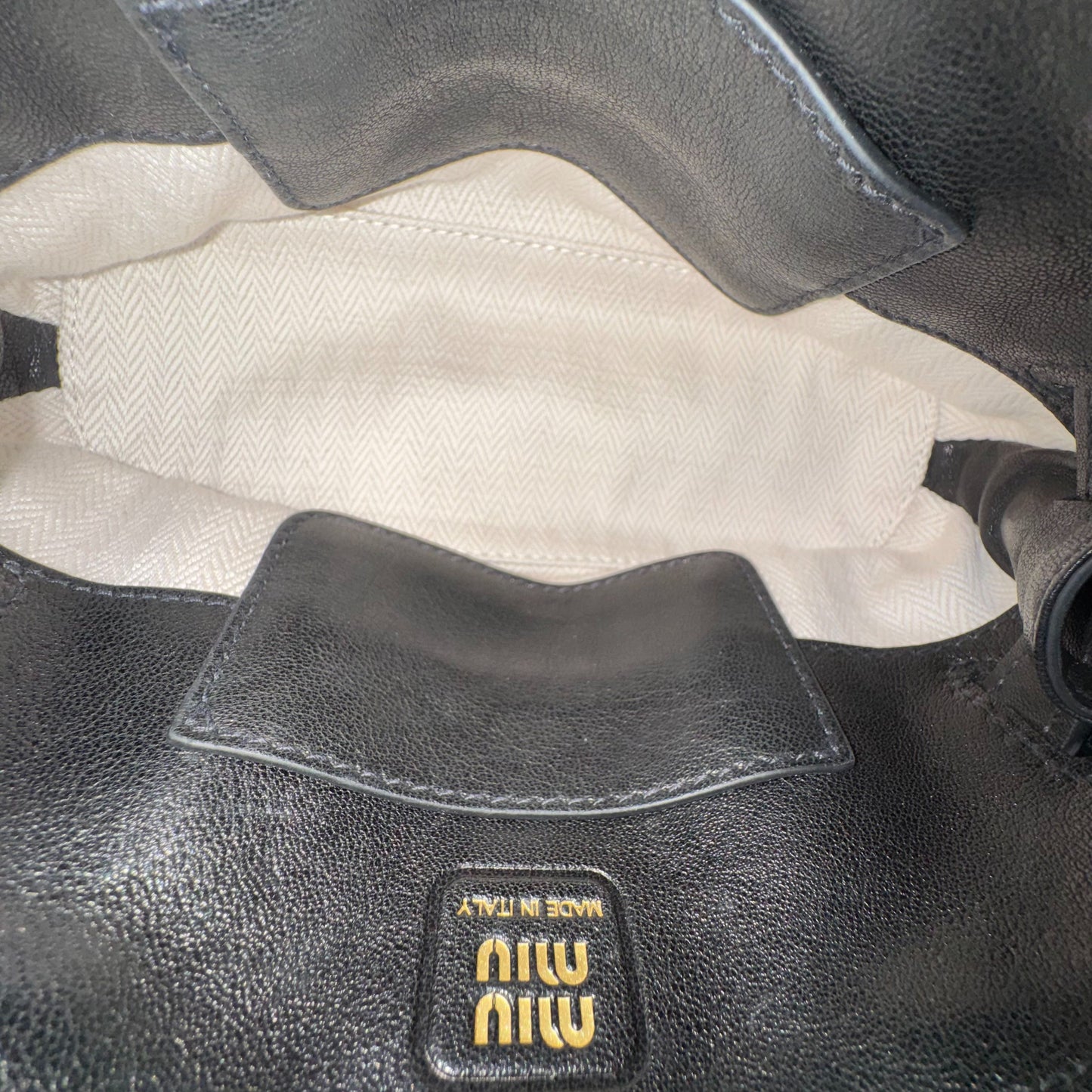 Miu Miu - Mini Bowling Bag - Leather - Black