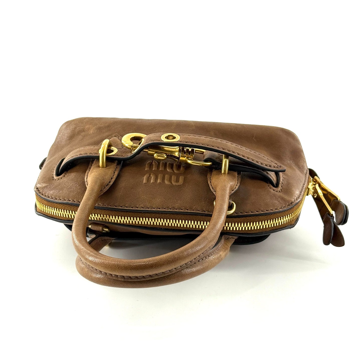 Miu Miu - Mini Dome Bag - Leather - Brown - (mini)