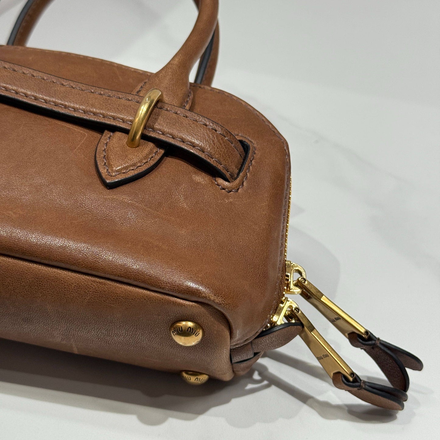 Miu Miu - Mini Dome Bag - Leather - Brown - (mini)
