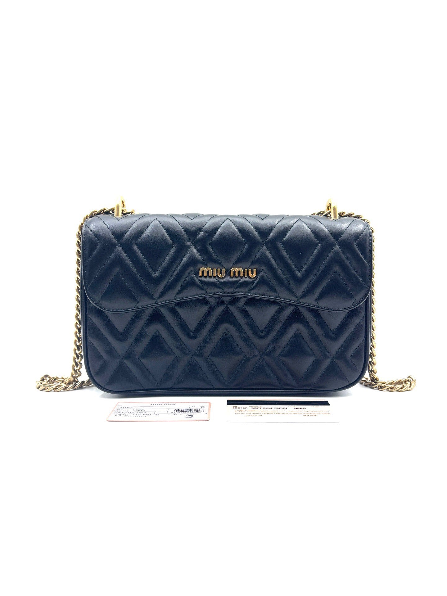 Miu Miu - Other - Cow leather - Black with Gold-Tone Hardware - (medium)