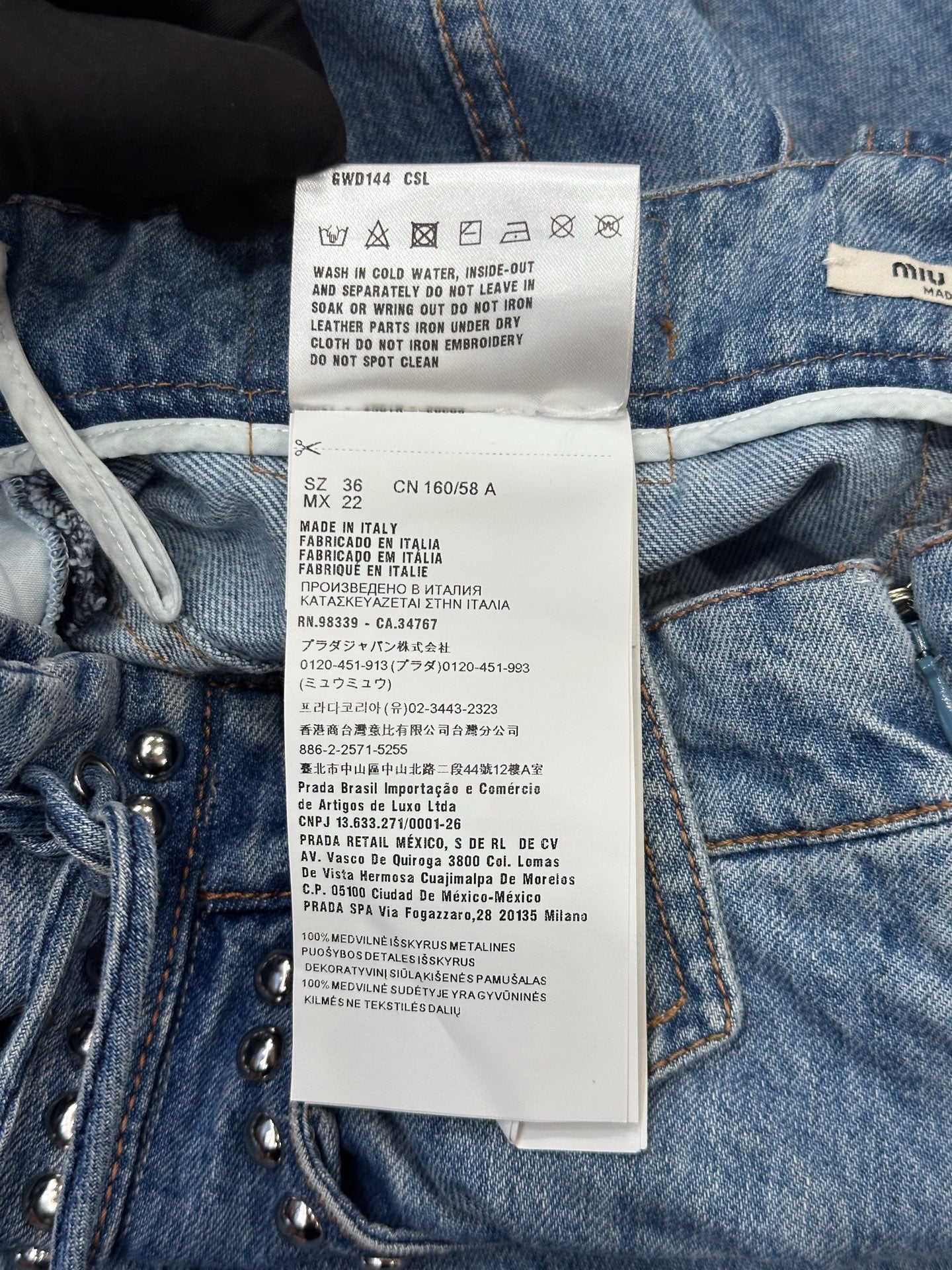 Miu Miu - Other - Denim - Jeans - Blue - (36)