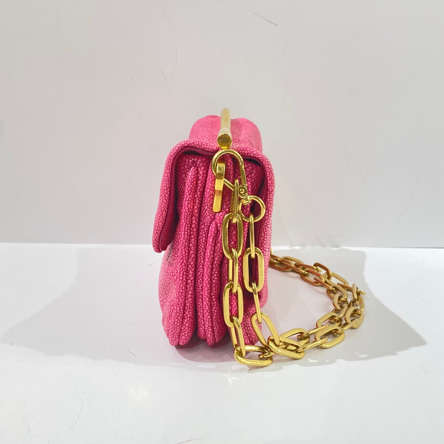 Miu Miu - Other - Stingray-embossed cowhide leather - Pink - (small)