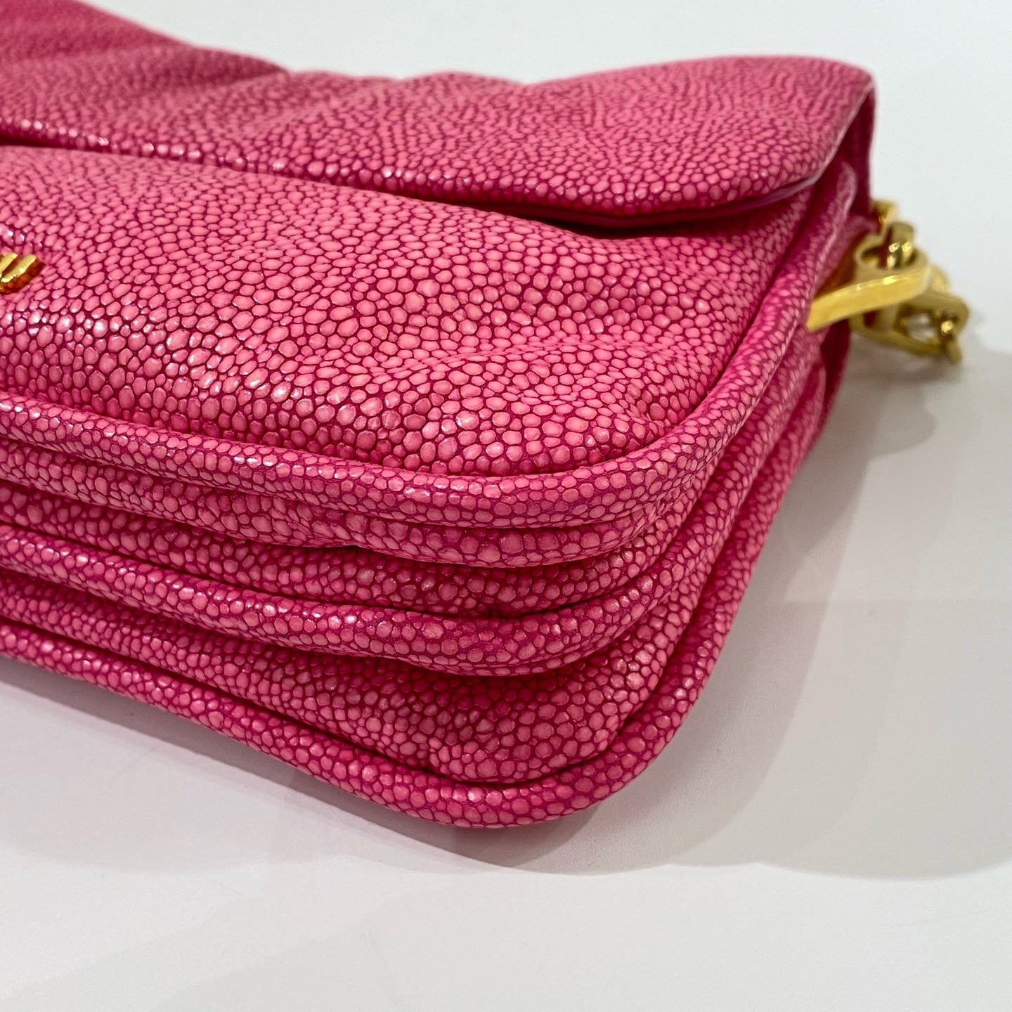 Miu Miu - Other - Stingray-embossed cowhide leather - Pink - (small)