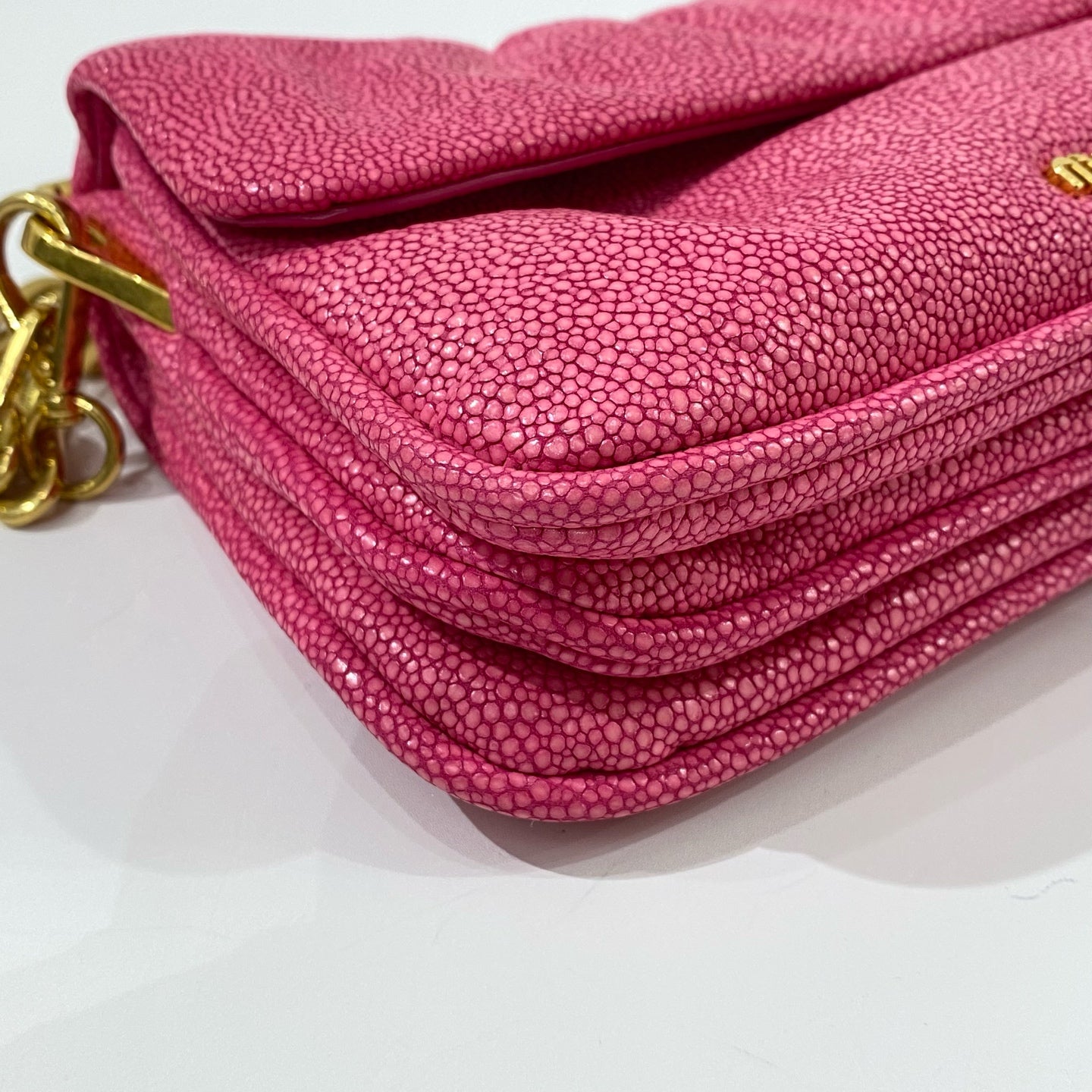 Miu Miu - Other - Stingray-embossed cowhide leather - Pink - (small)