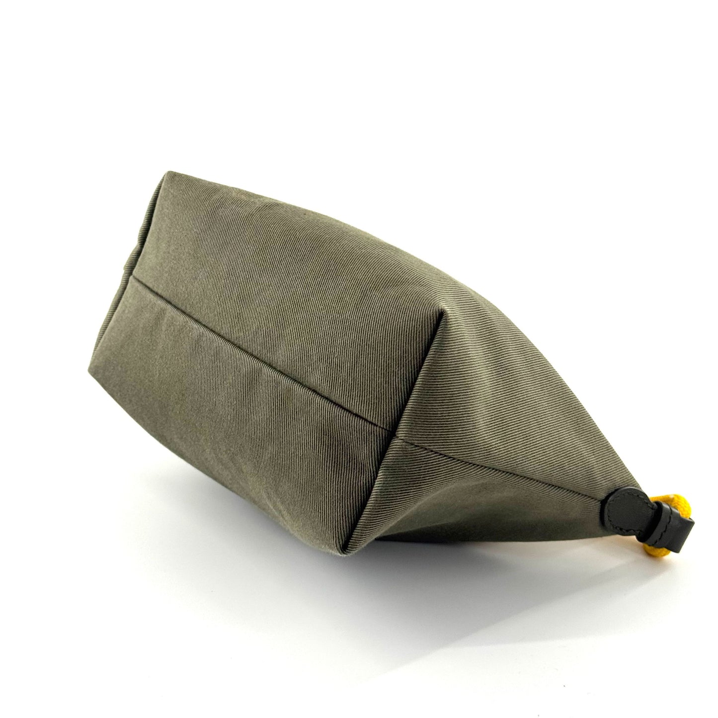 Miu Miu - Pouch Bag - Canvas with leather trim - Moss Green with Yellow and Black accents - (Small)