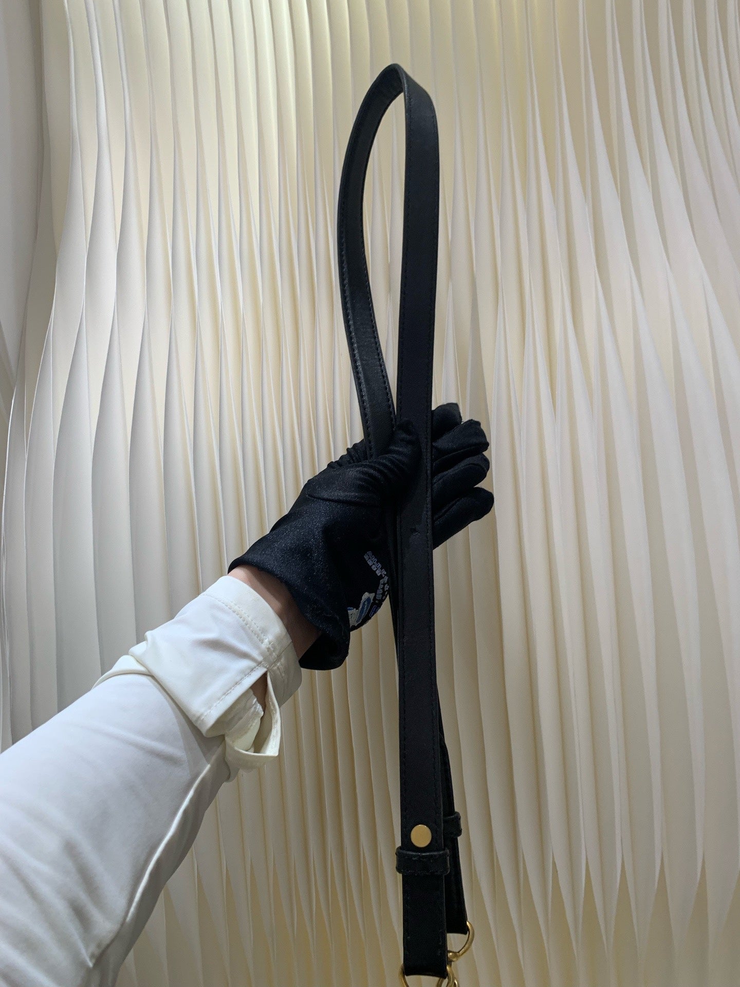 Miu Miu - Ribbon Tote Bag - Leather - Black - (Other)