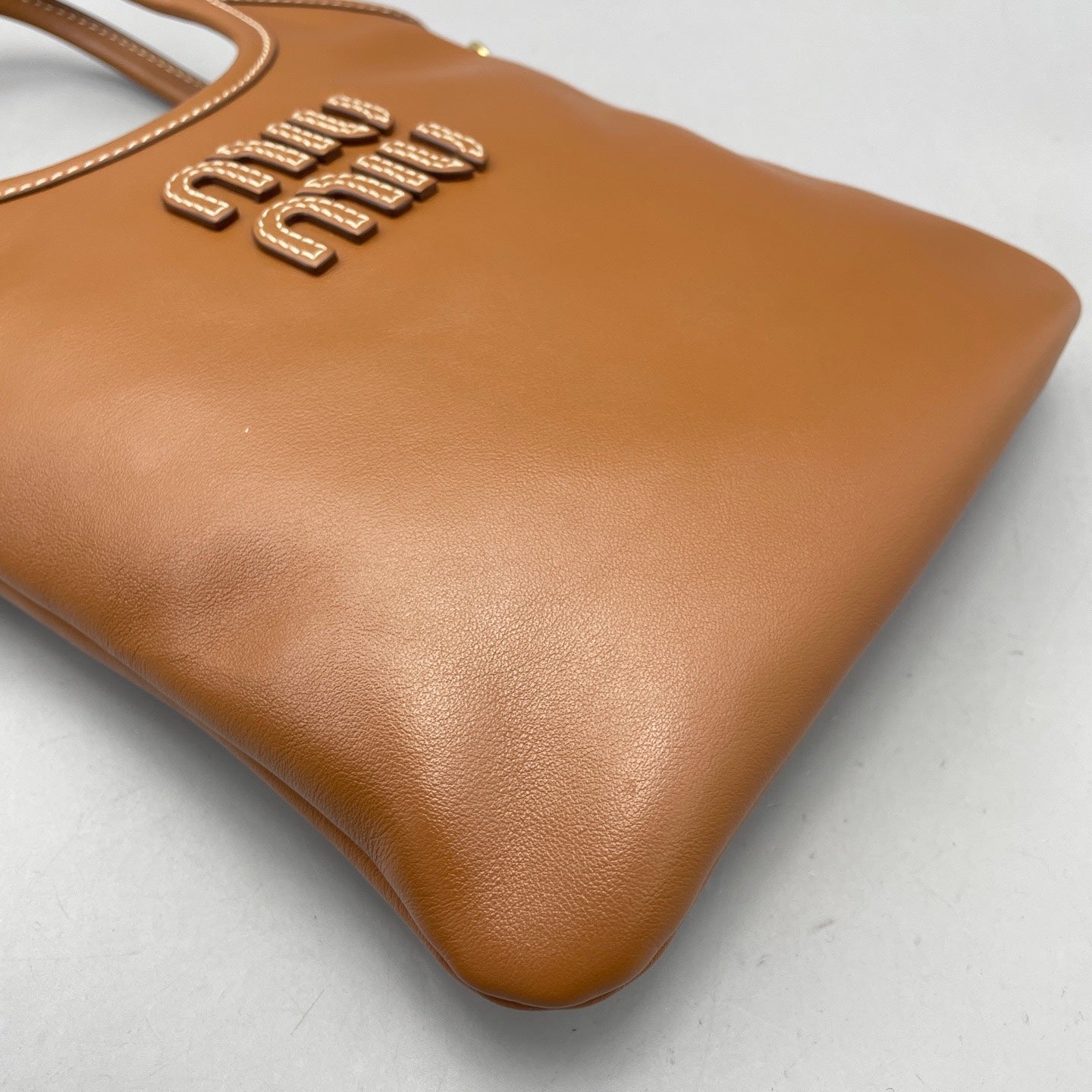 Miu Miu - Small Handbag - Smooth calf leather - Brown - (small)