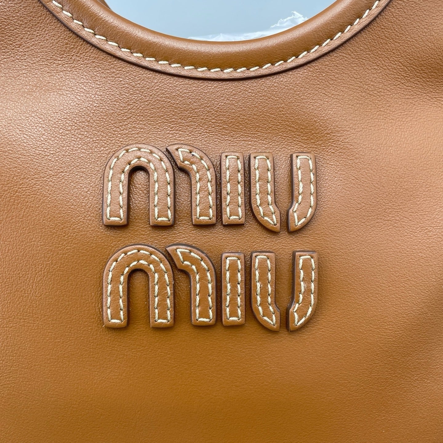 Miu Miu - Small Handbag - Smooth calf leather - Brown - (small)