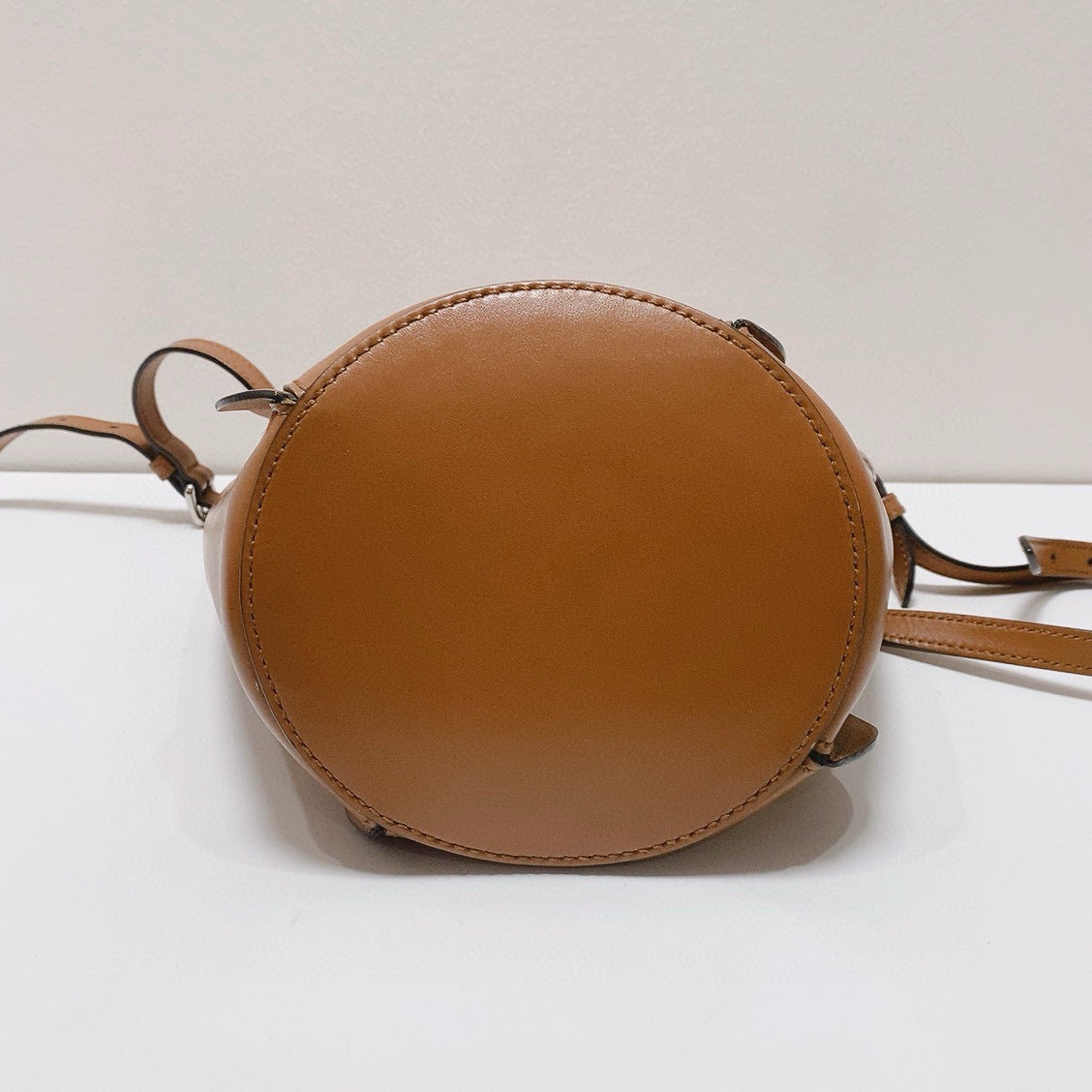 Miu Miu - Wavy Edge Petal Bucket Bag - Leather - Brown - (small)