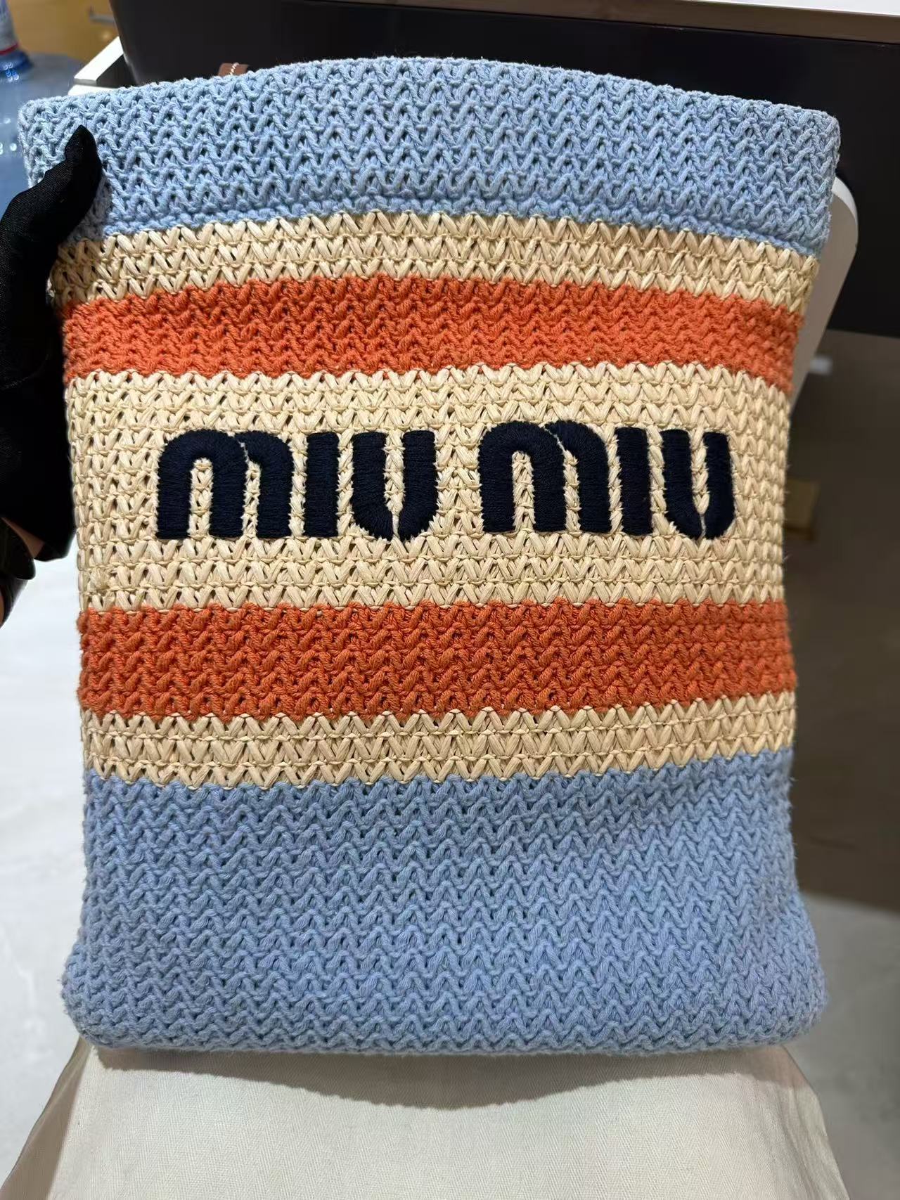 Miu Miu - Woven Tote Bag - Wicker and Leather - Multicolour - (medium)