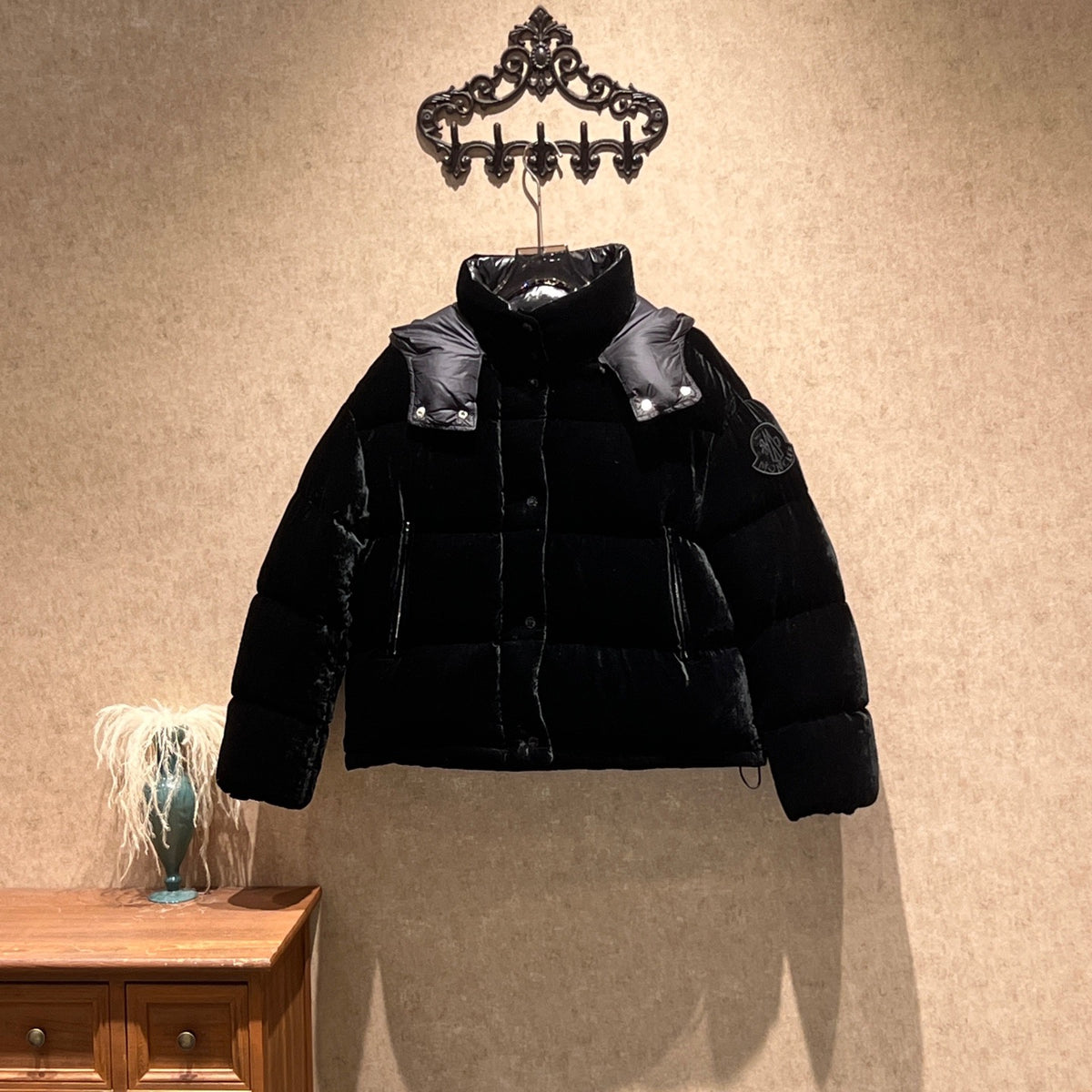 Moncler - Caille - Velvet - Black - (2)