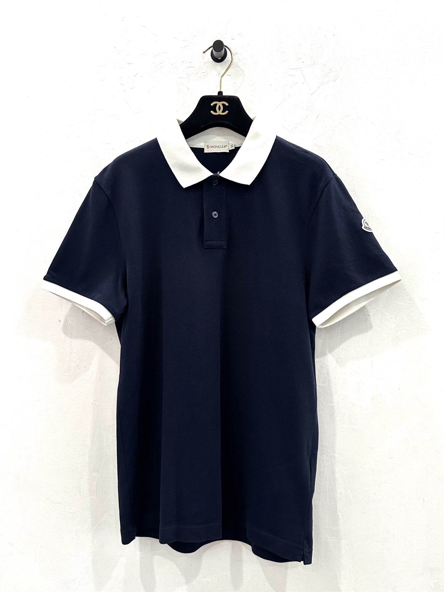 Moncler - Maglia Polo Manica Corta - Cotton - Blue - (M)