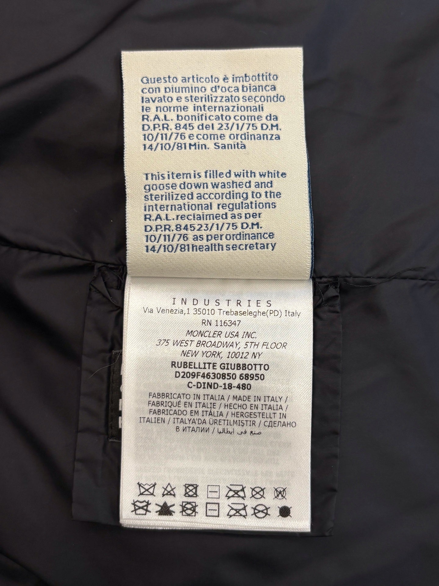 Moncler - Rubellit Down Jacket - Polyamide, Goose down filling - Black - (1)