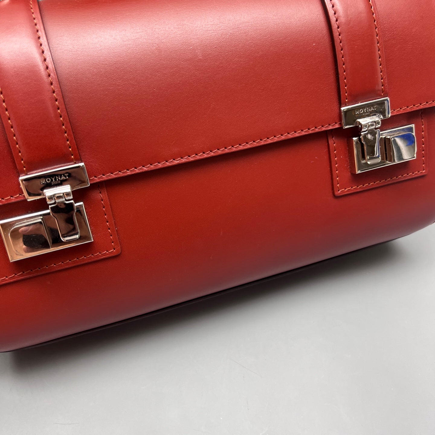 Moynat - Cabotin Doctor Bag - Smooth calfskin leather - Burgundy - (small)