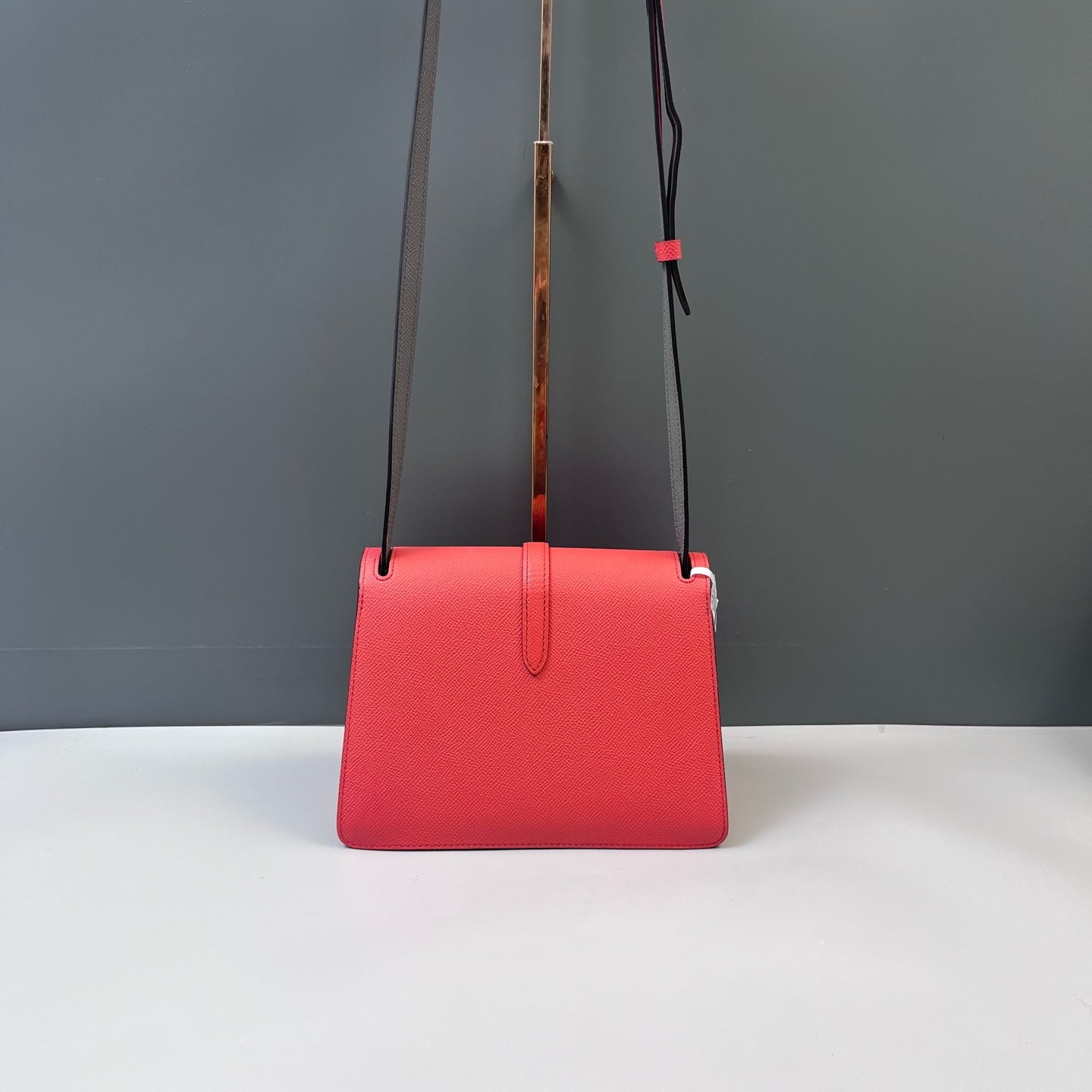 Moynat - Madeleine - Grained leather - Coral Red with Grey Accents - (small)
