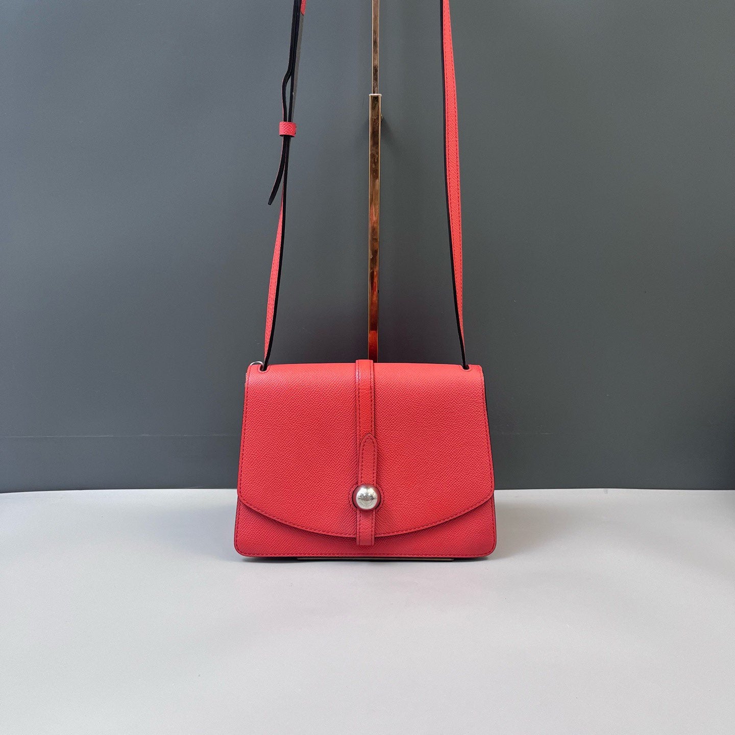 Moynat - Madeleine - Grained leather - Red with Grey Accents - (mini)