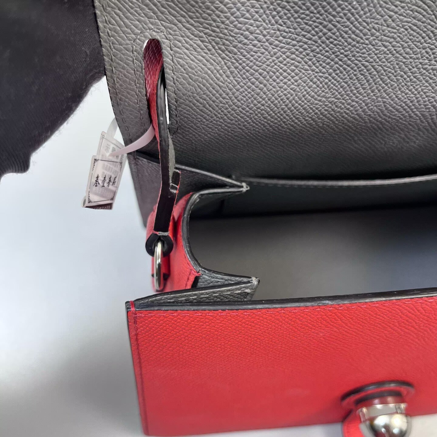 Moynat - Madeleine - Grained leather - Red with Grey Accents - (mini)