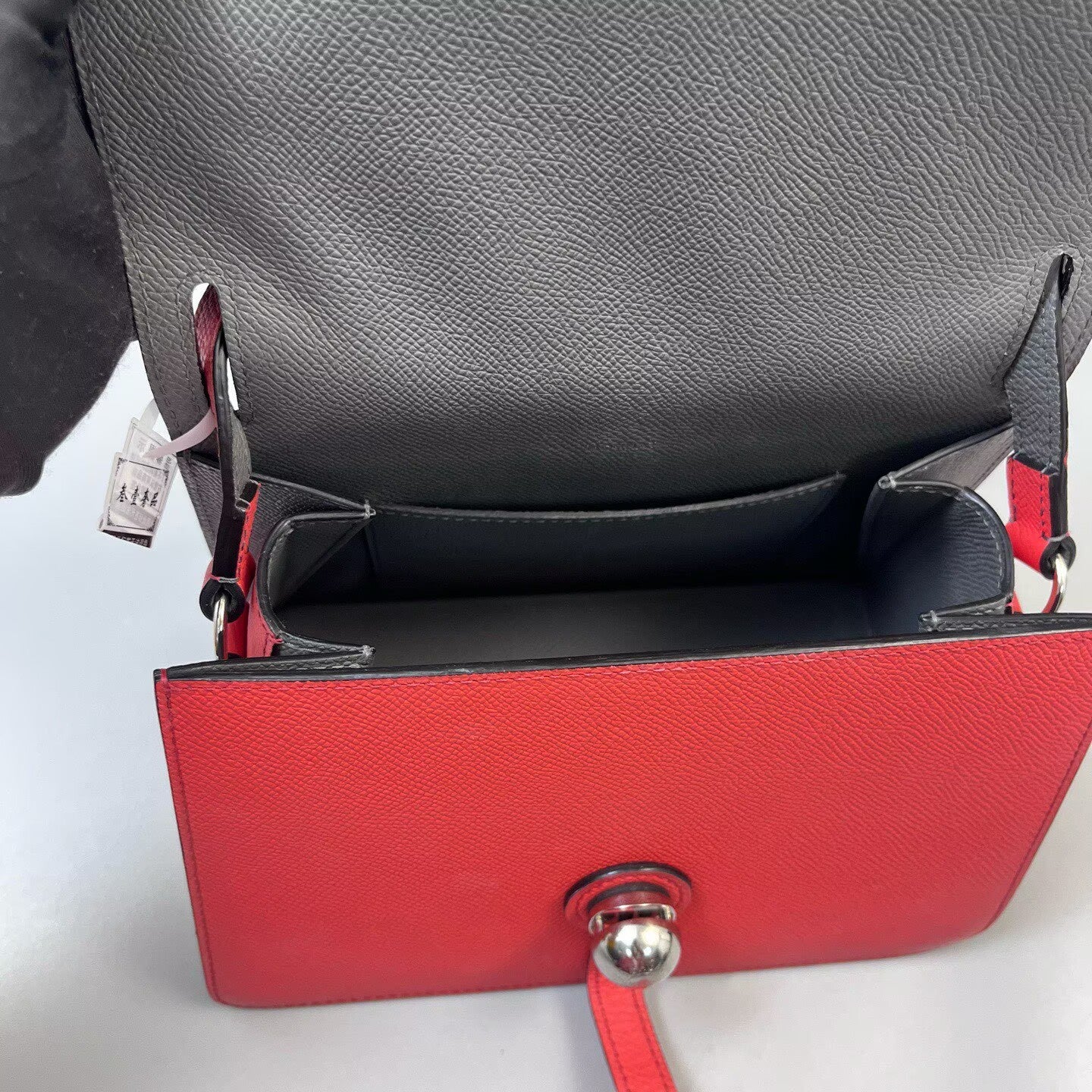Moynat - Madeleine - Grained leather - Red with Grey Accents - (mini)