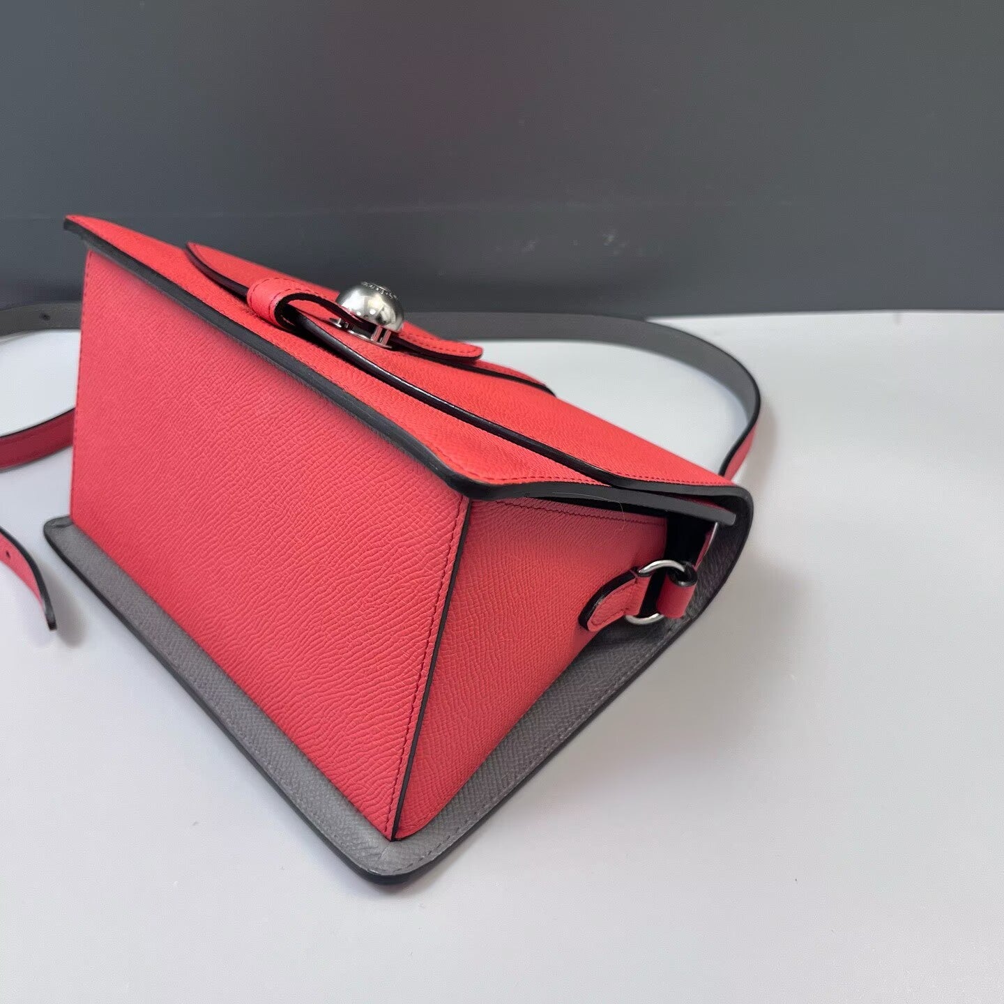 Moynat - Madeleine - Grained leather - Red with Grey Accents - (mini)