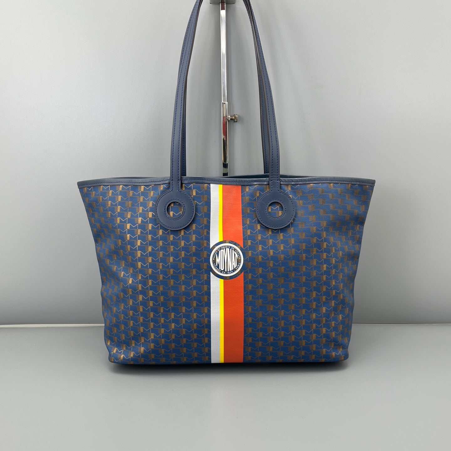 Moynat - Moynat M Monogram Tote - Coated canvas with leather trim - Blue - (Large)